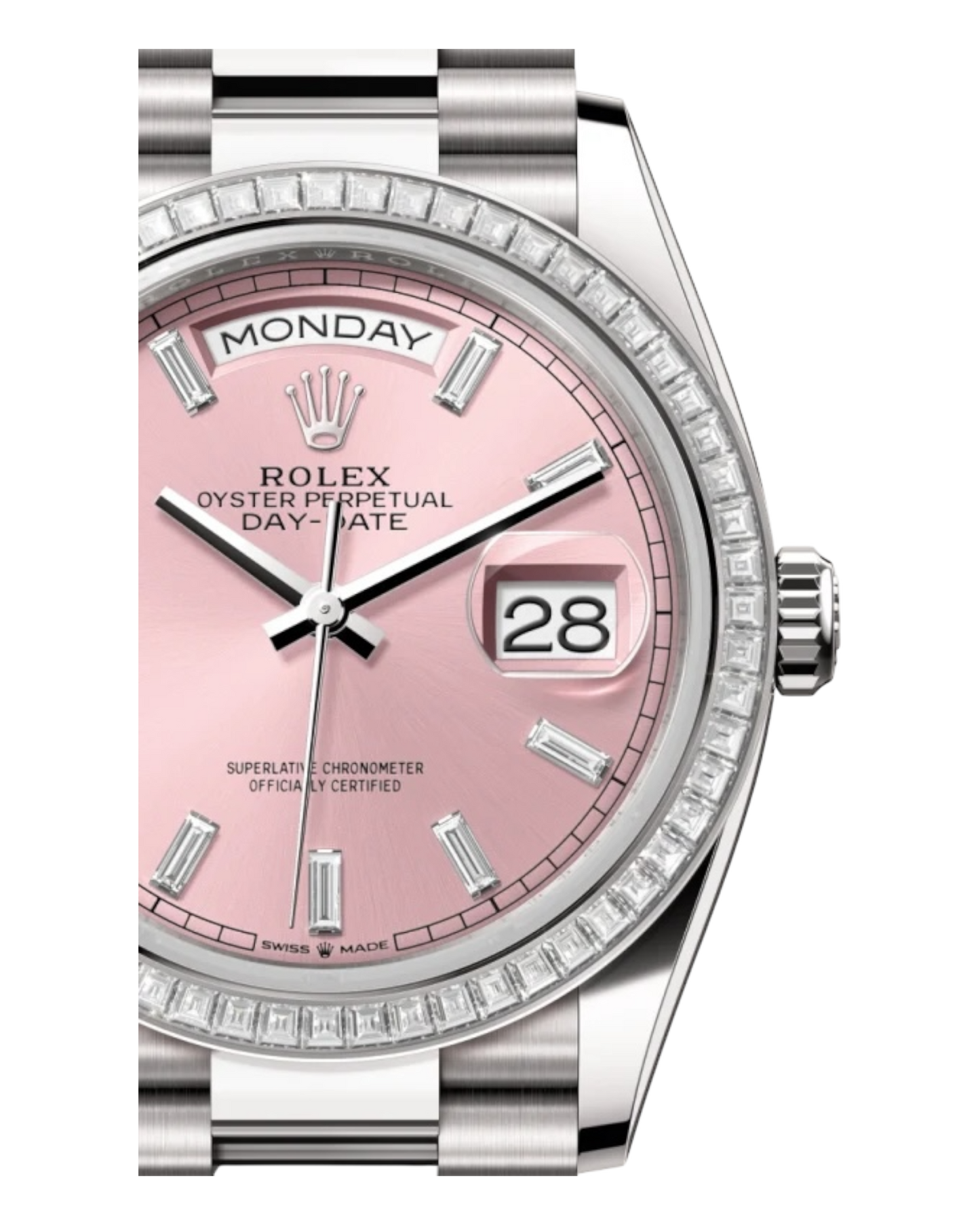 Rolex Day-Date Pink Dial, 36mm White Gold President - U1 FACTORY - AUTOMATIK