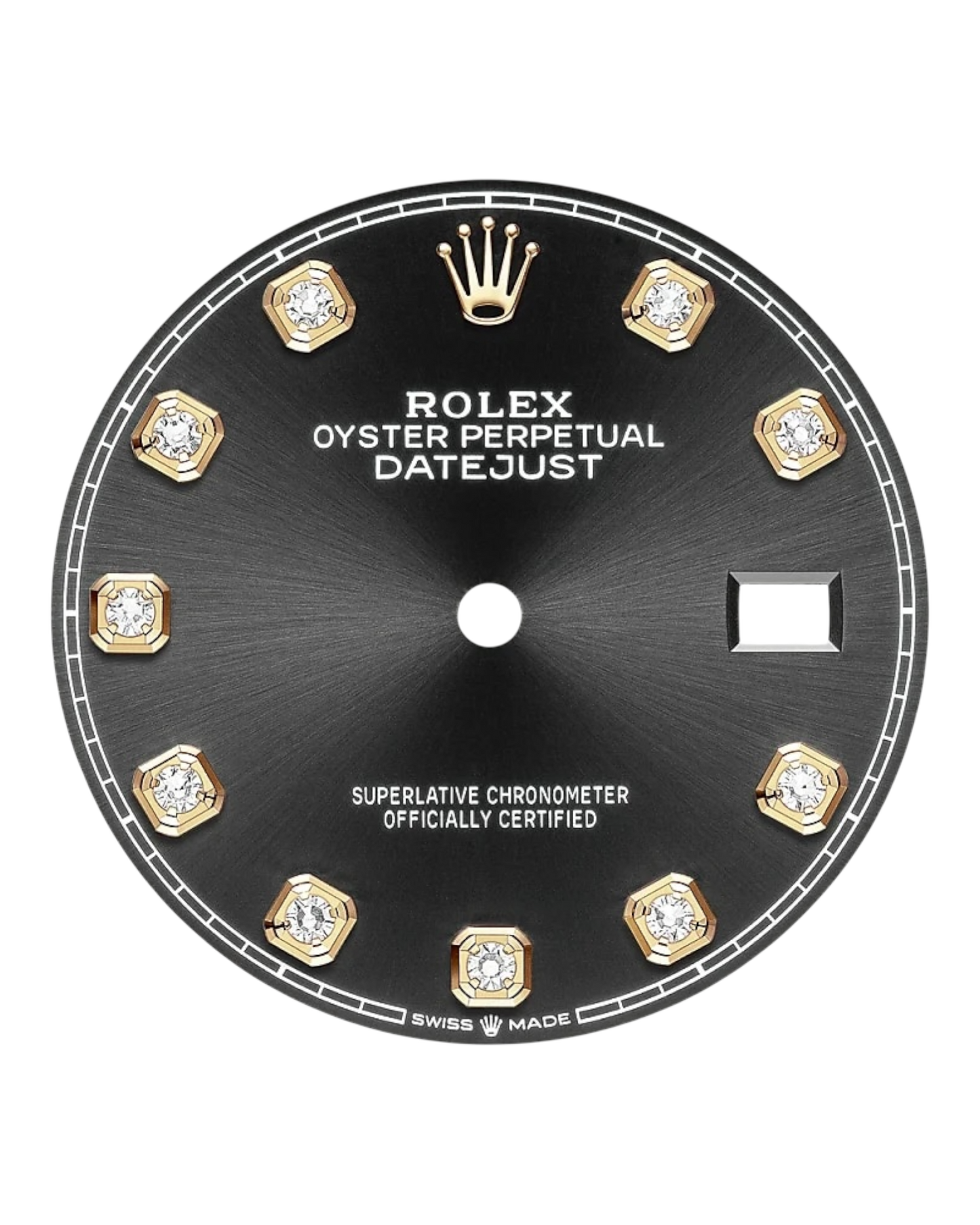 Rolex Datejust Black with Diamonds Dial, Bicolor 36mm Jubilee - U1 FACTORY - AUTOMATIK