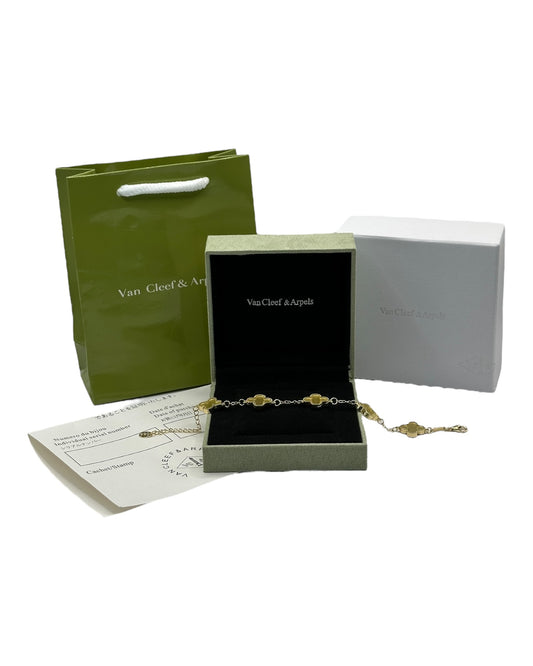 Van Cleef & Arpels Alhambra Armband mit Kleeblättern Gelb