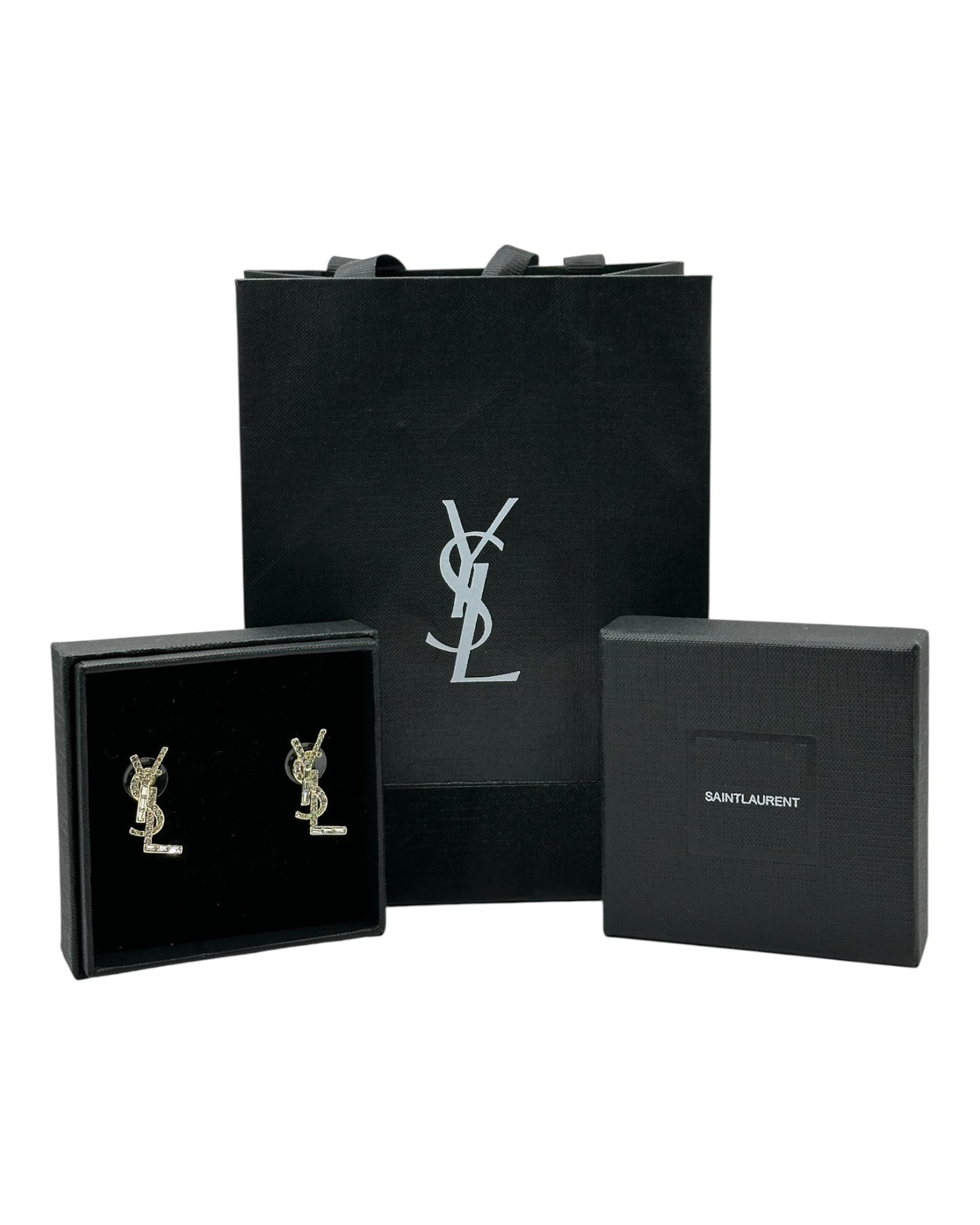 YSL Logo Ohrringe Gold