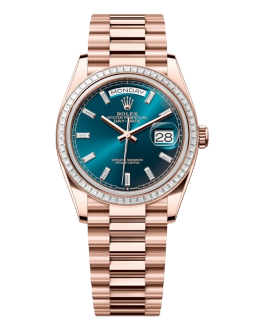 Rolex Day-Date Blue-Green Ombré Dial, 36mm Everose Gold President - U1 FACTORY - AUTOMATIK