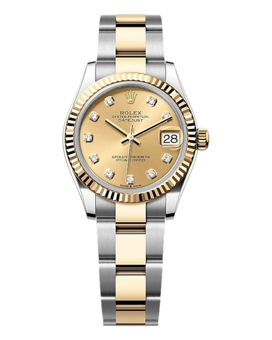 Rolex Datejust 31mm Gold with Diamonds Dial  Bicolor Jubilee - U1 FACTORY - AUTOMATIK
