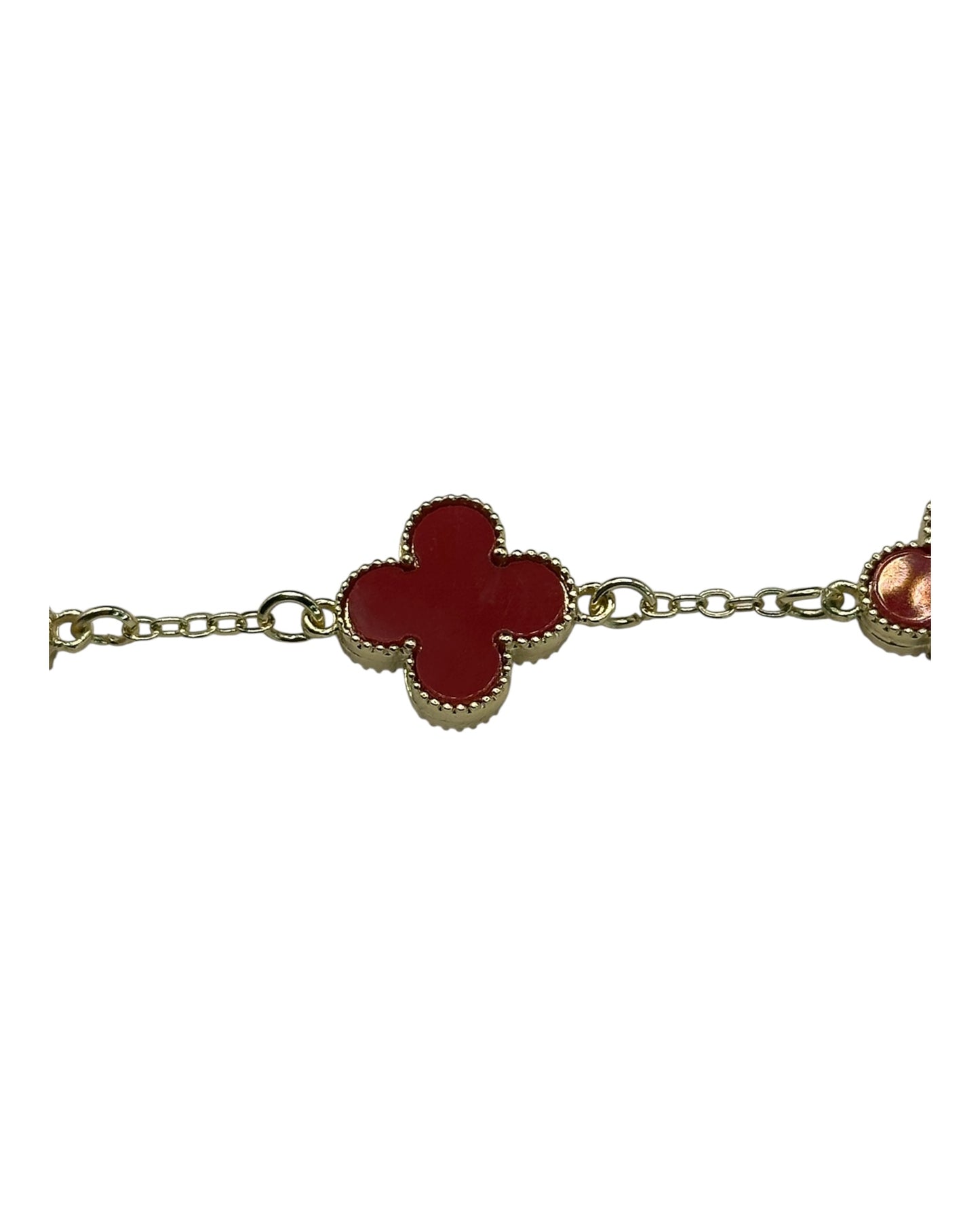 Van Cleef & Arpels Alhambra Armband mit Kleeblättern Rot