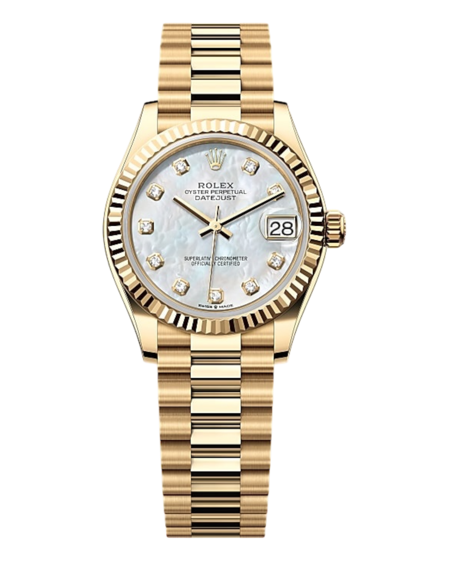 Rolex Datejust 31mm Perlmutt Gold Diamonds Dial - U1 FACTORY - AUTOMATIK - Jubilee