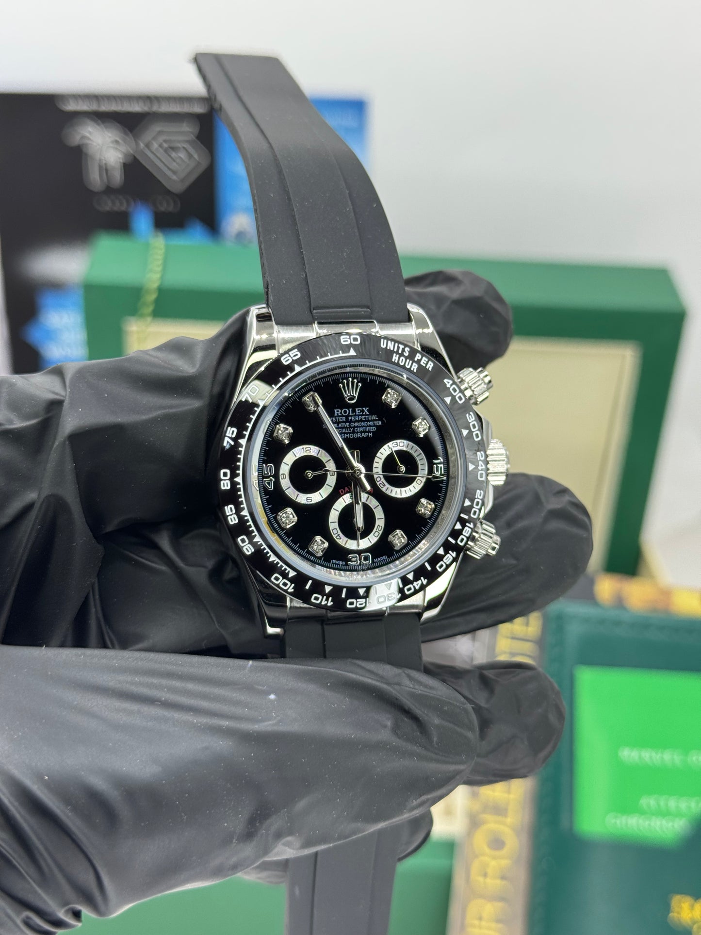 ROLEX DAYTONA COSMOGRAPH black - OYSTERFLEX - 40MM U1 FACTORY - AUTOMATIK