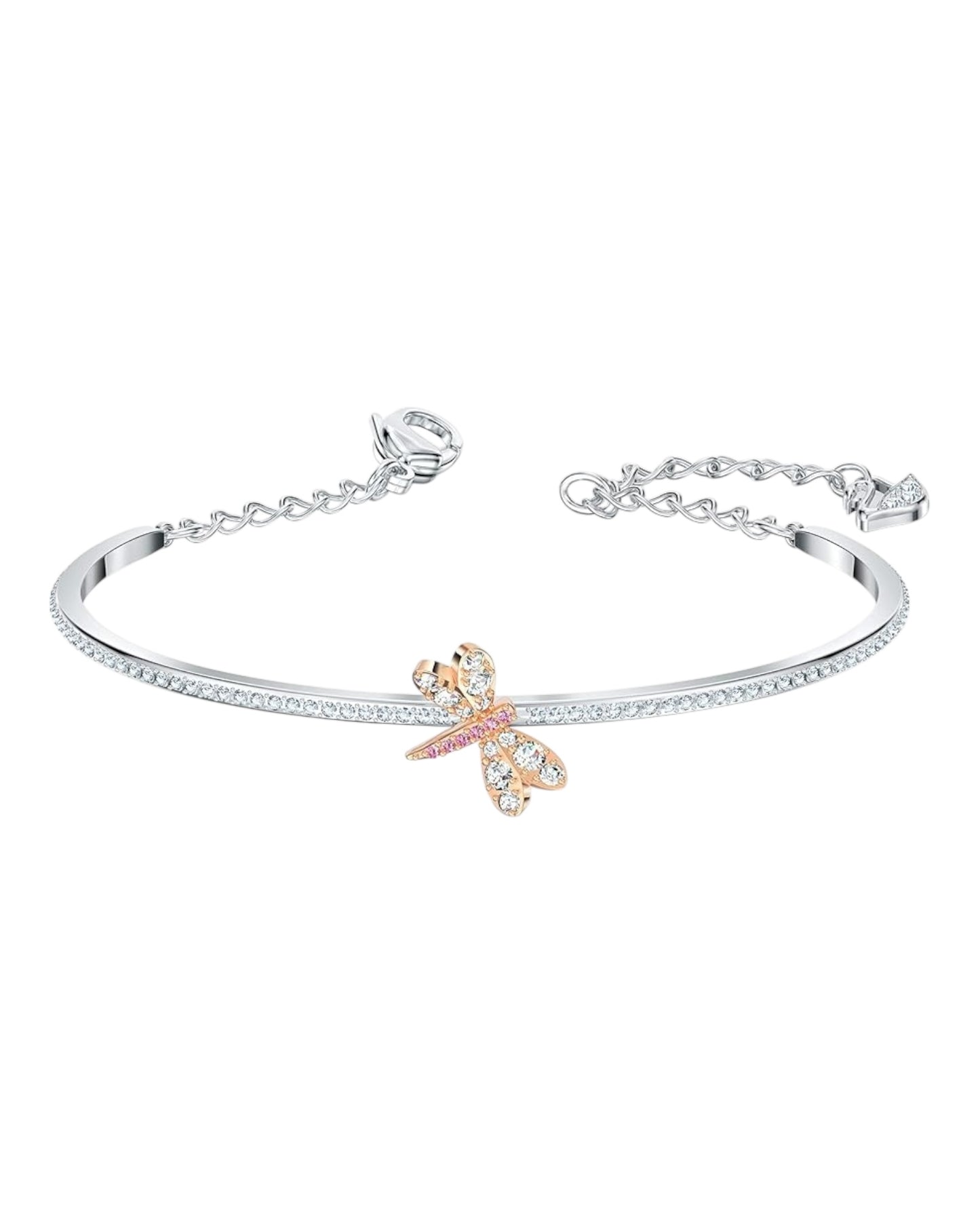 Swarovski Sparkling Dragonfly Armband, Roségold-Finish