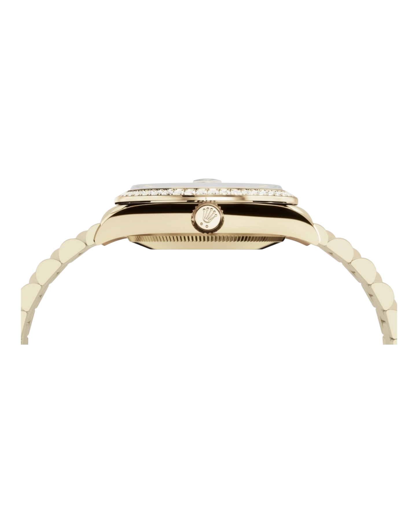 Rolex DATEJUST Red Dial with Diamonds , Diamond Bezel, 31mm Gold President - U1 FACTORY - AUTOMATIK