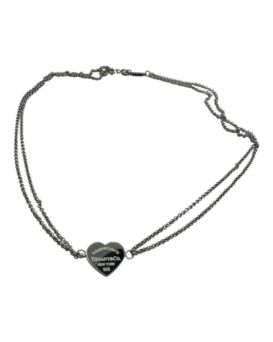 Tiffany & Co. Herz-Halskette aus 925 Sterling-Silber mit feiner Kette