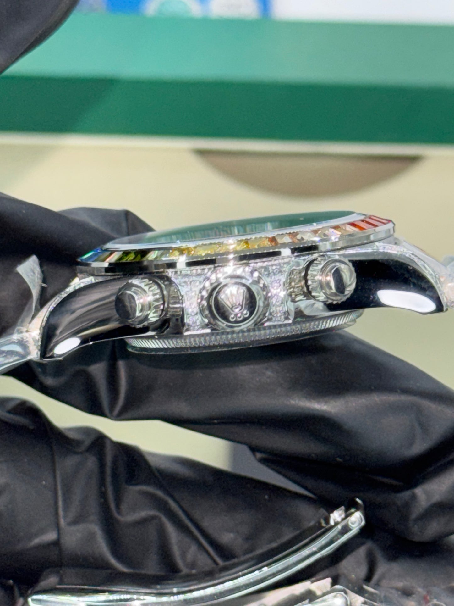 ROLEX DAYTONA - RAINBOW ICED OUT - COSMOGRAPH - OYSTER - 40MM U1 FACTORY - AUTOMATIK