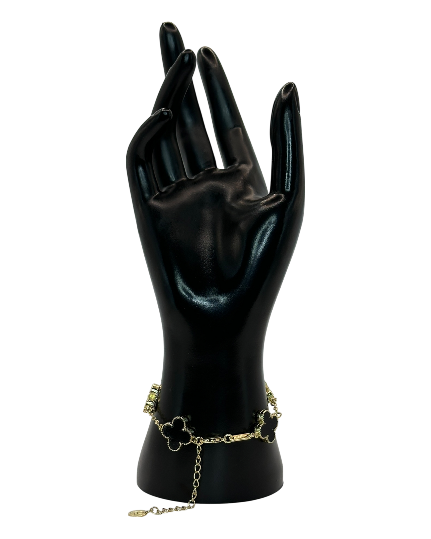 Van Cleef & Arpels Alhambra Armband mit Kleeblättern Schwarz