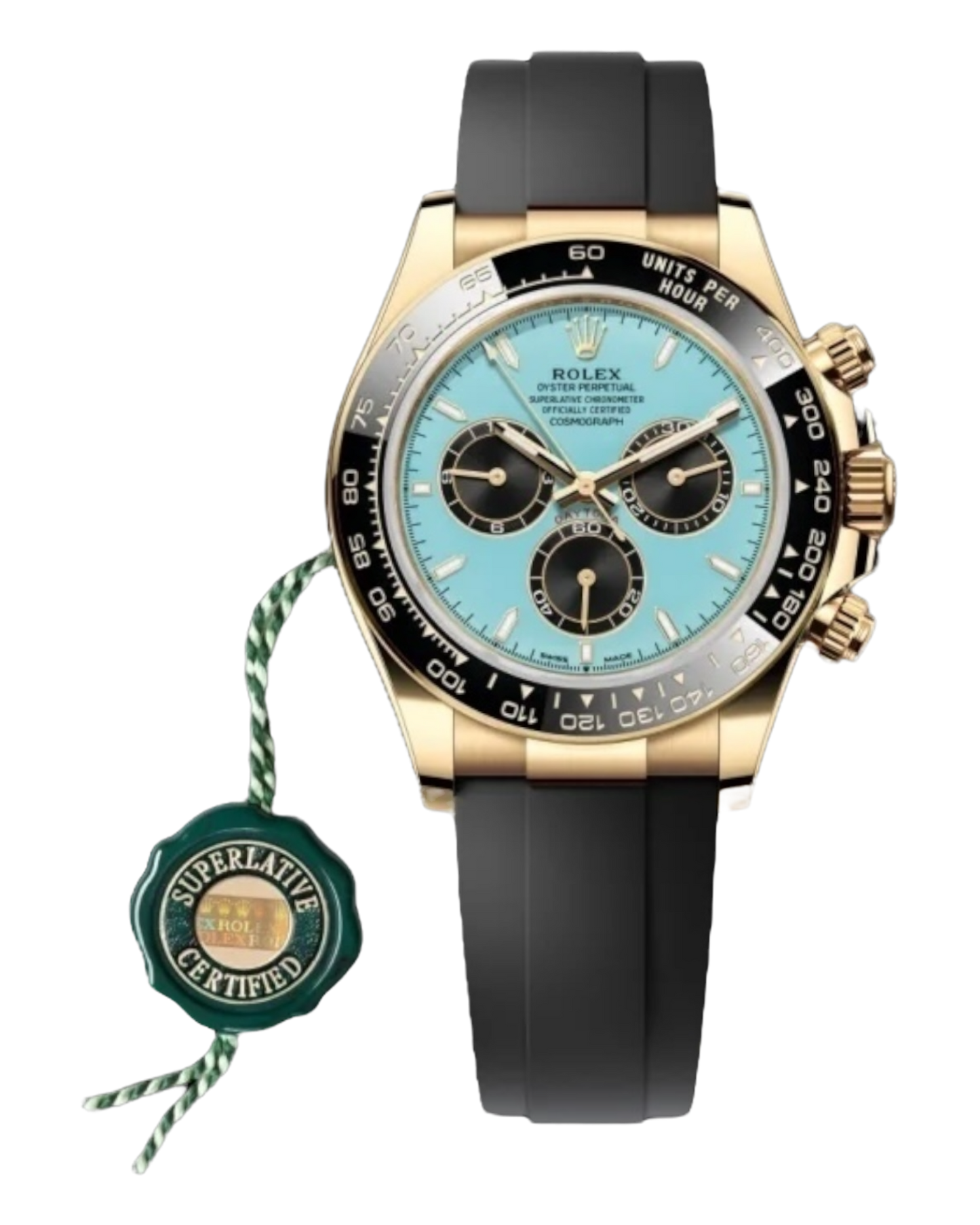 Rolex Cosmograph Daytona 40mm - turquoise dial, rubber bracelet - MYS Factory - Automatik