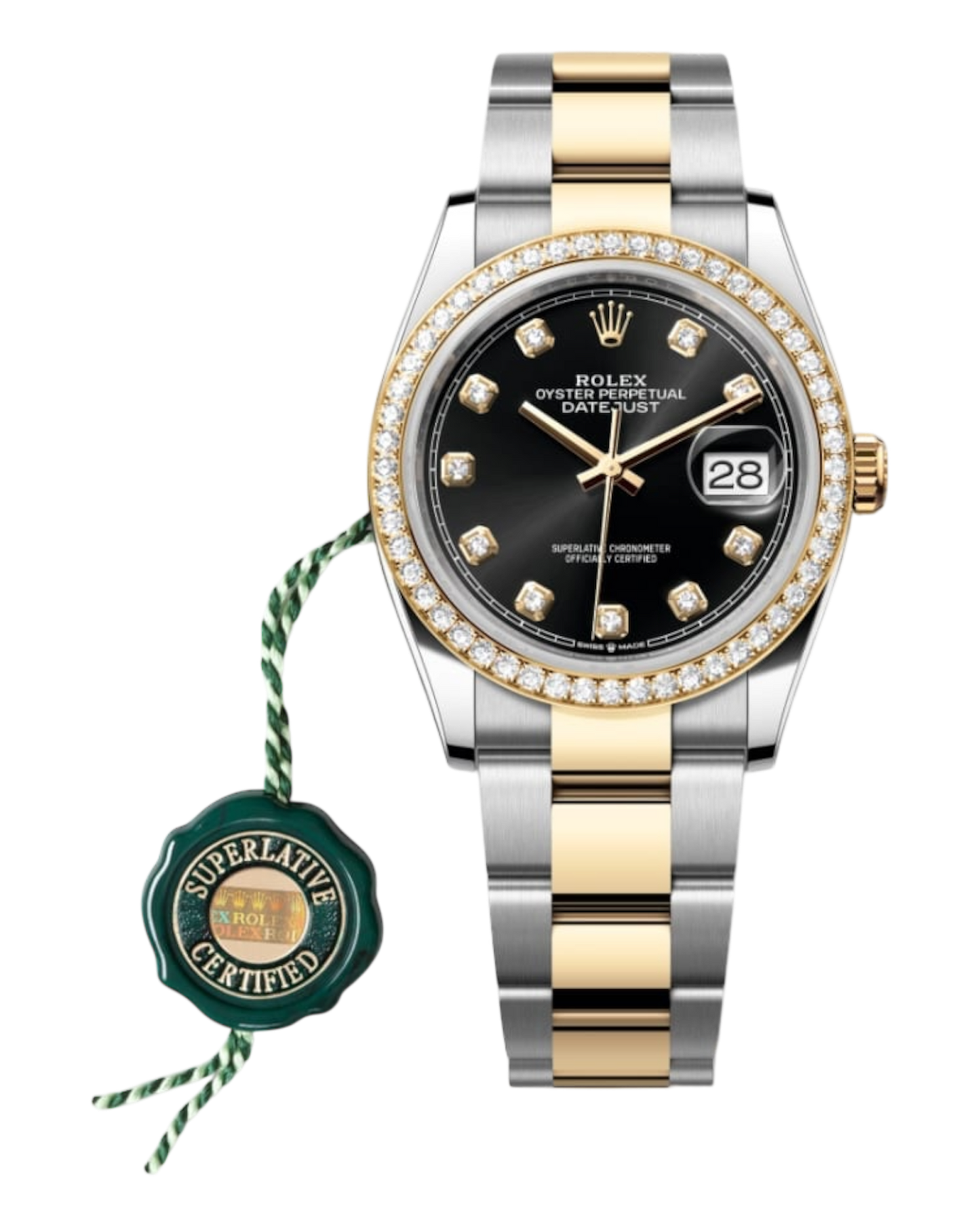 Rolex Datejust Black with Diamonds 36mm - Oyster - U1 FACTORY - AUTOMATIK