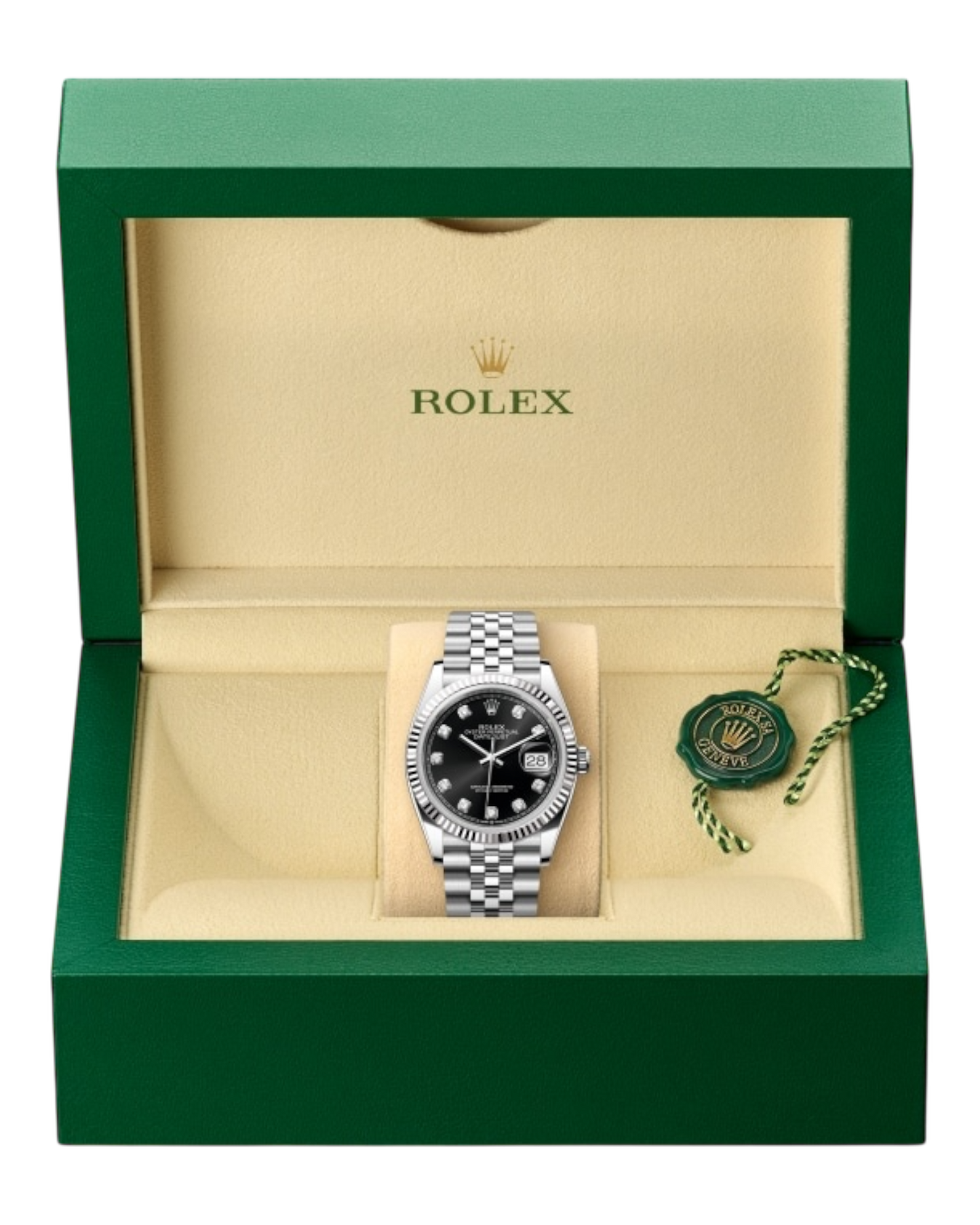 Rolex Datejust Black Dial with Diamonds 36mm Jubilee - U1 FACTORY - AUTOMATIK
