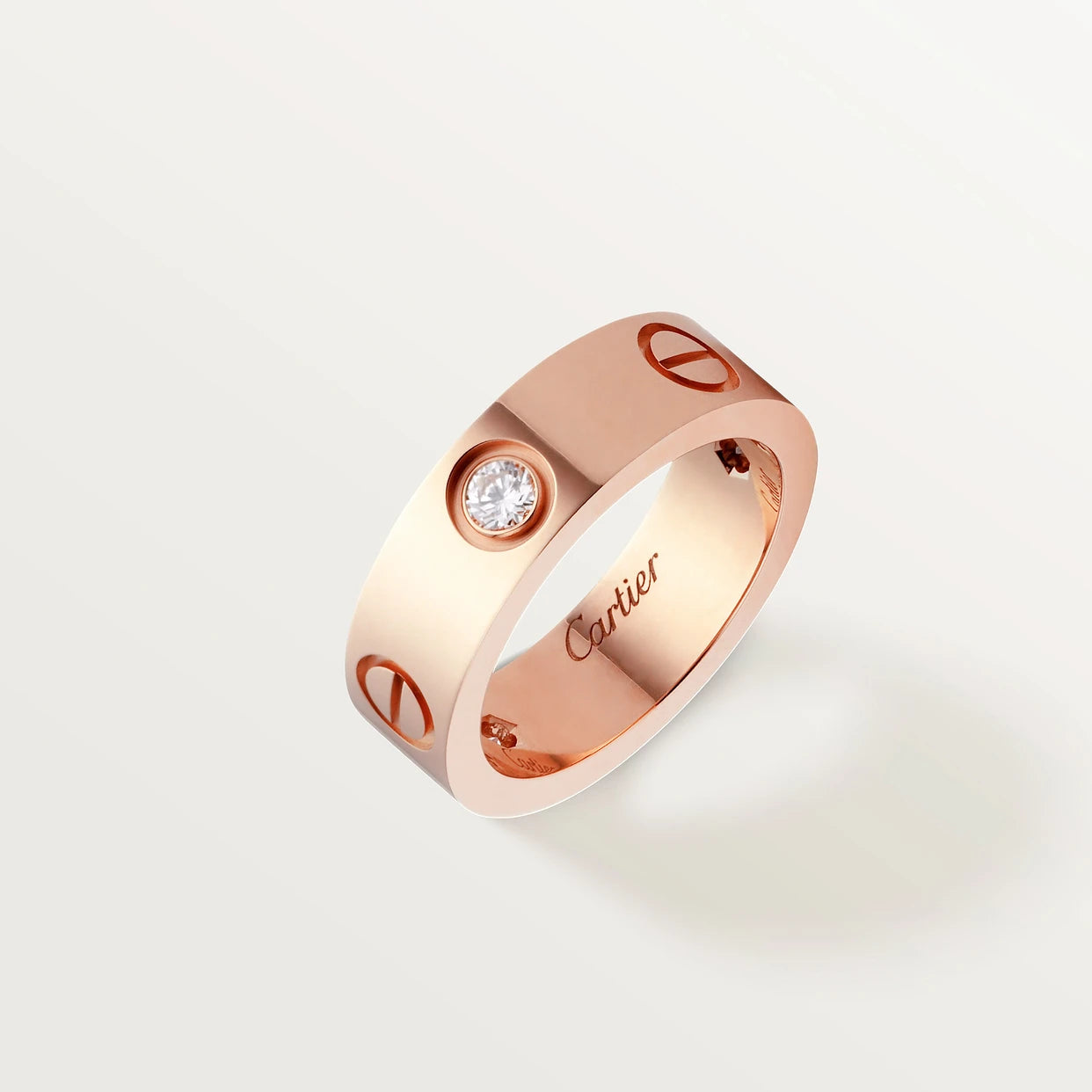 CARTIER LOVE RING SCHMAL MIT 3 DIAMANTEN- ROSÉGOLD - FULLSET