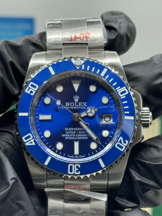 ROLEX SUBMARINER - BLAU - OYSTER - 41MM U1 FACTORY - AUTOMATIK