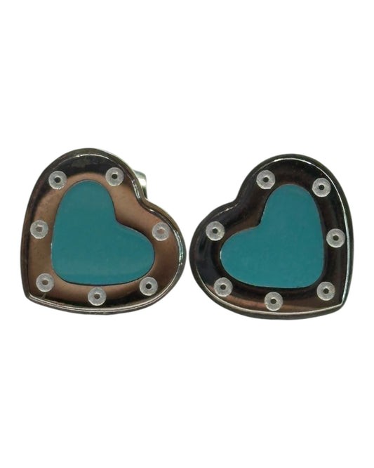 Tiffany & Co. Herzförmige Ohrringe in Blau
