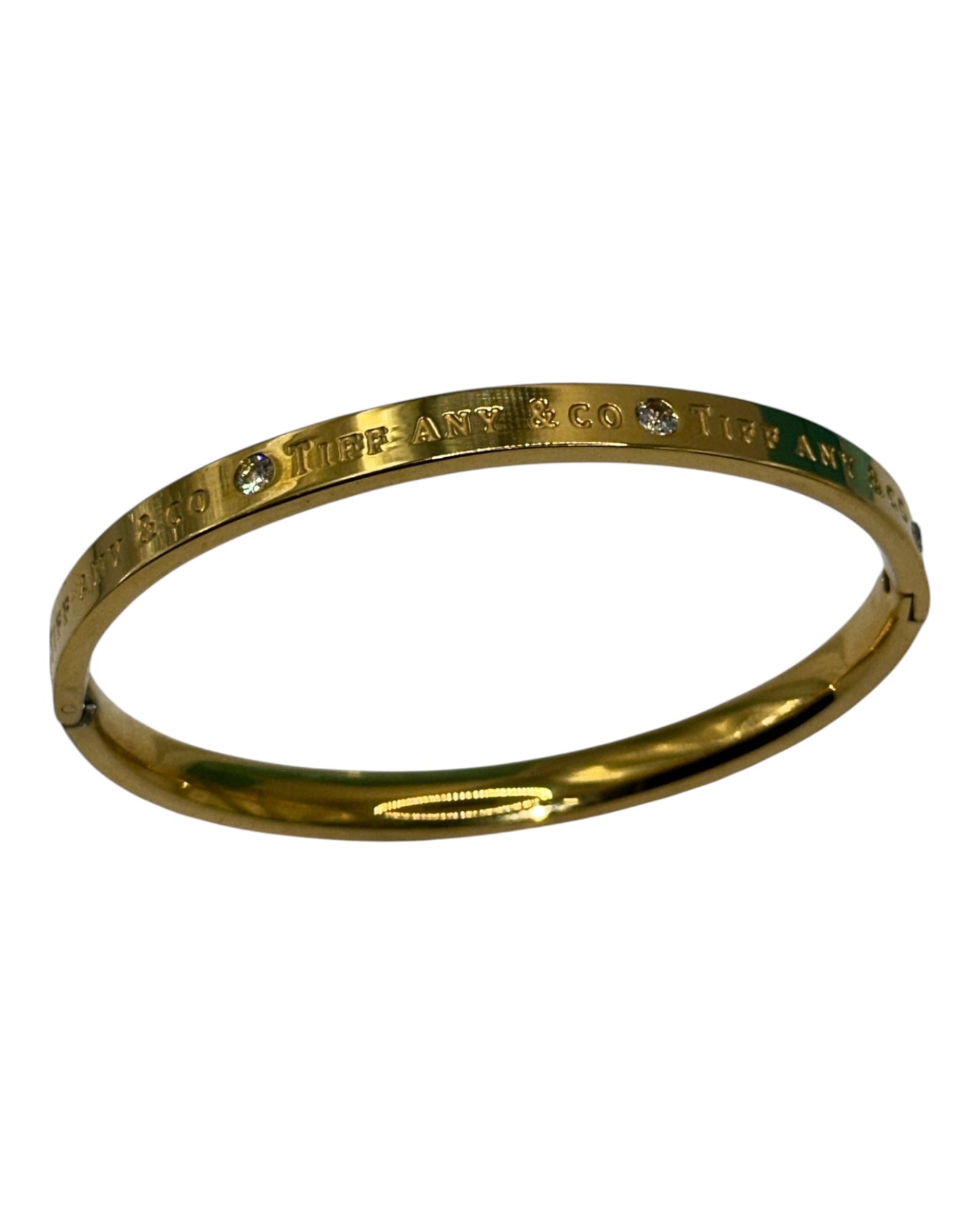 Tiffany & Co. Klassisches Armband mit Logogravur in Gold