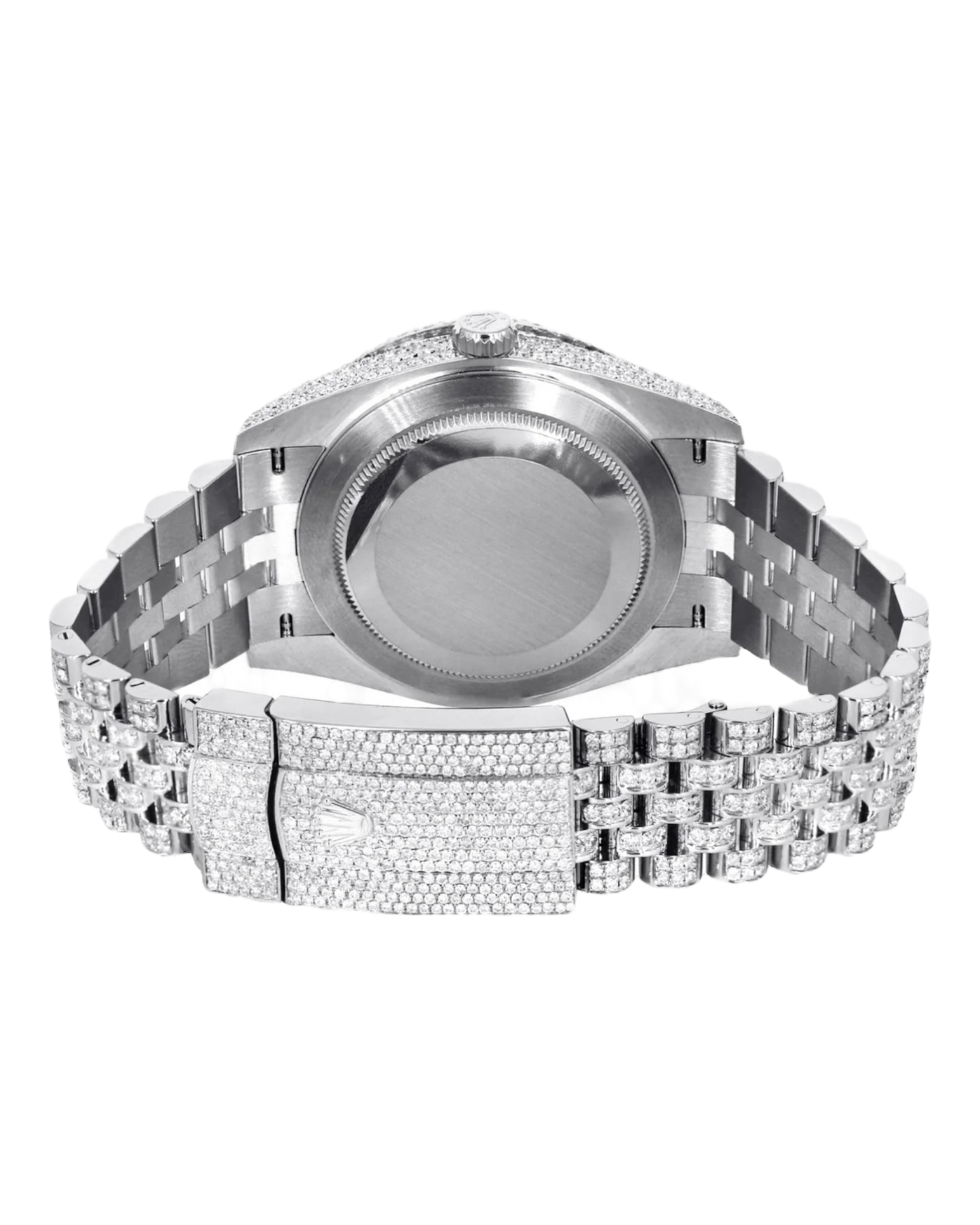 Rolex Datejust 41 Iced Out 126300 Superclone 1:1 with genuine moissanite diamonds and Arabic numerals