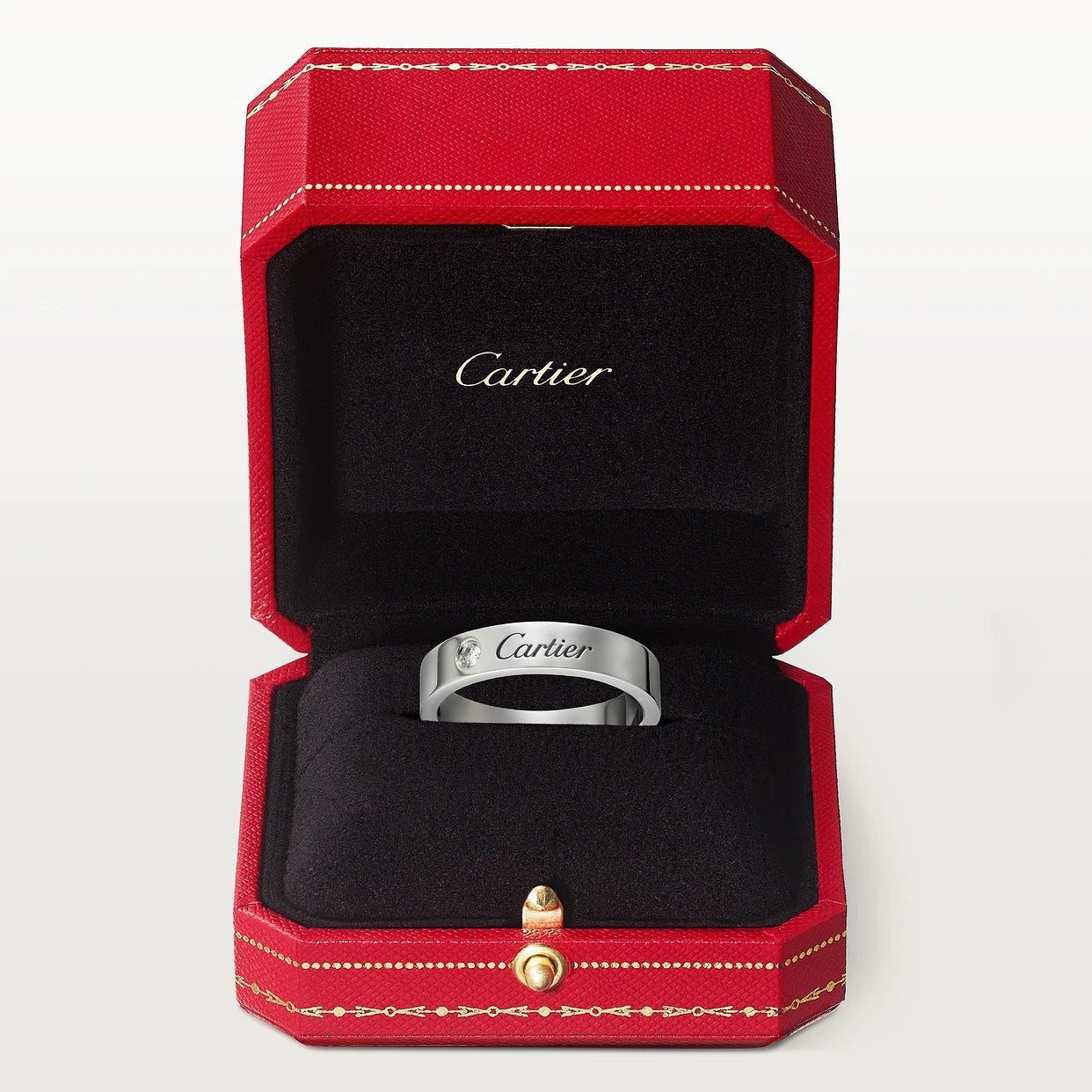 Cartier C de Cartier Ring aus Silber mit einem Brillanten