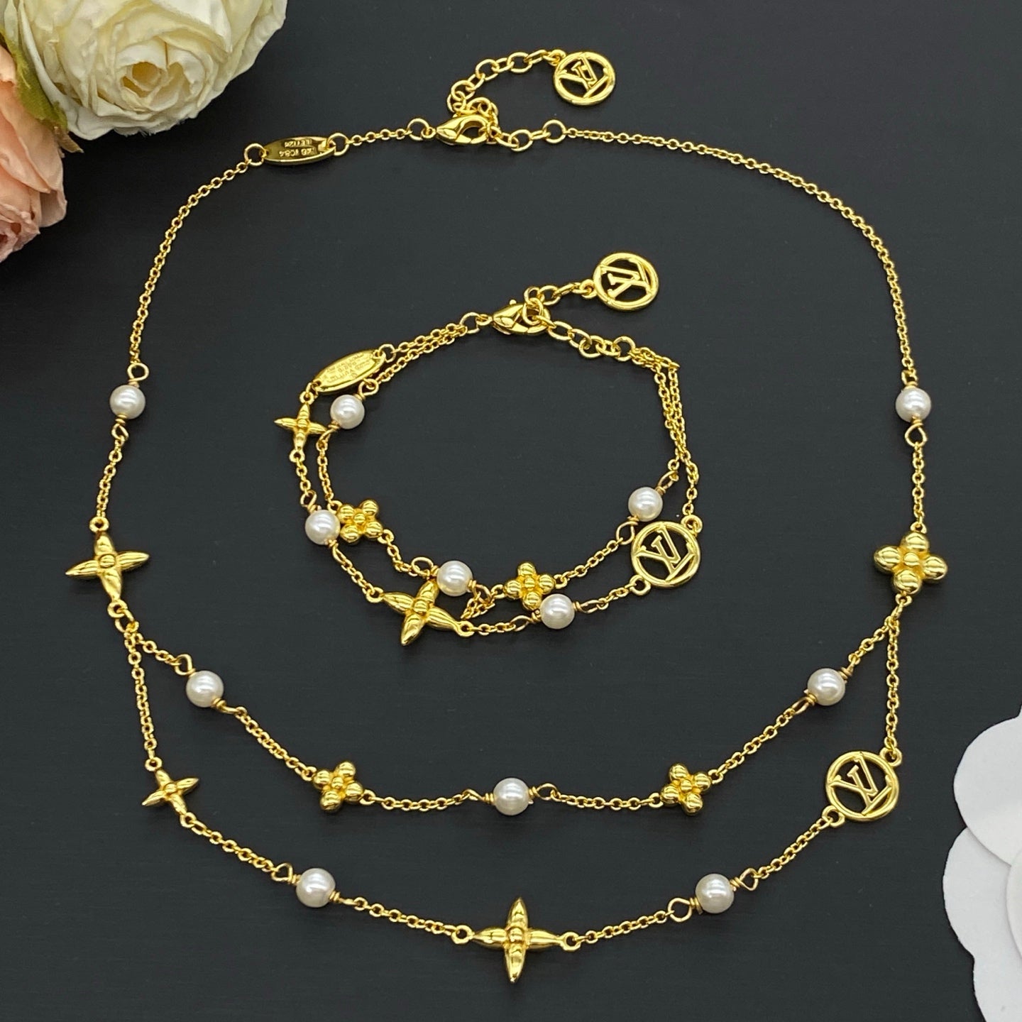 LOUIS VUITTON IDYLLE BLOSSOM NECKLACE / BRACELET – Full Set - 1:1 HIGH END