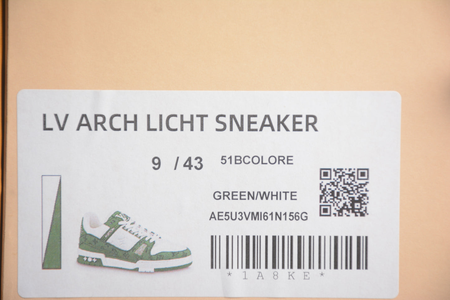 LV TRAINER GREEN WHITE - HIGH QUALITY 1:1