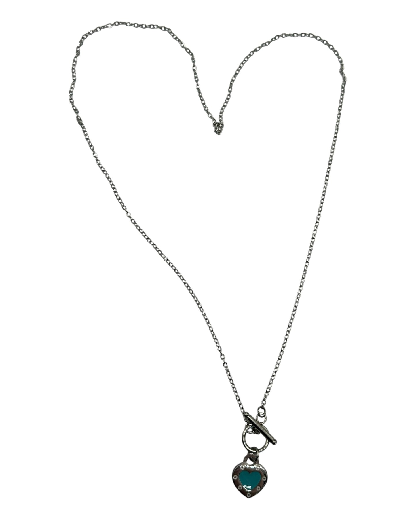 Tiffany & Co. Halskette mit türkisfarbenem Herz-Anhänger