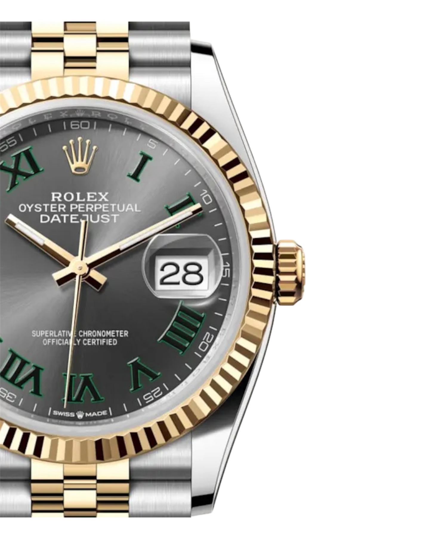 Rolex Datejust Wimbledon Bicolor 36mm Jubilee U1 FACTORY - AUTOMATIK