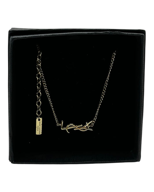 Yves Saint Laurent Logo Halskette - Gold