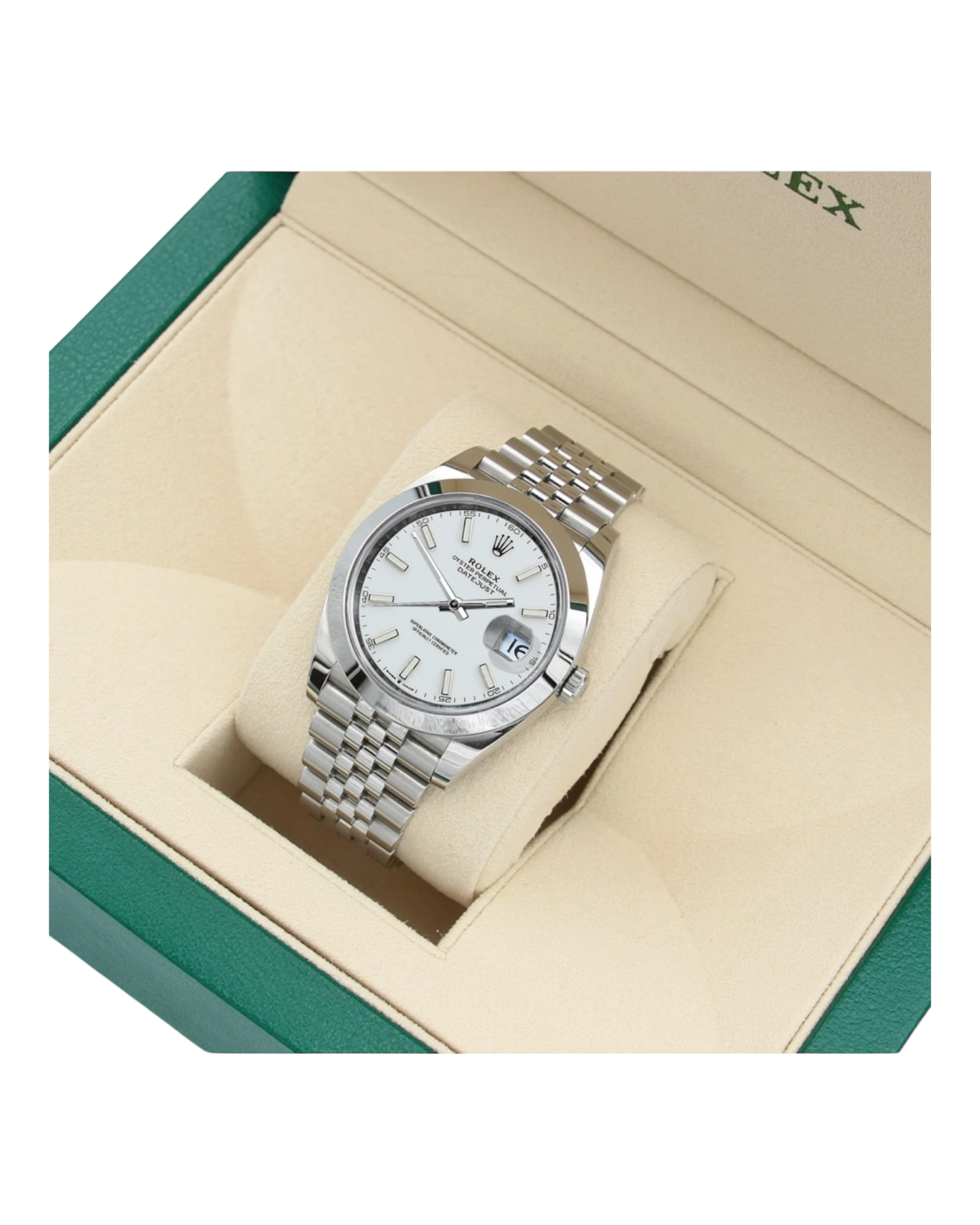Rolex Datejust: 41mm - White Dial- smooth bezel - U1 FACTORY - AUTOMATIK - Jubilee
