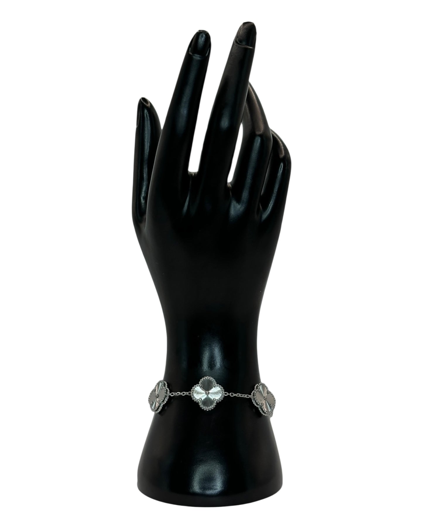Van Cleef & Arpels Alhambra Armband mit Kleeblättern Silber