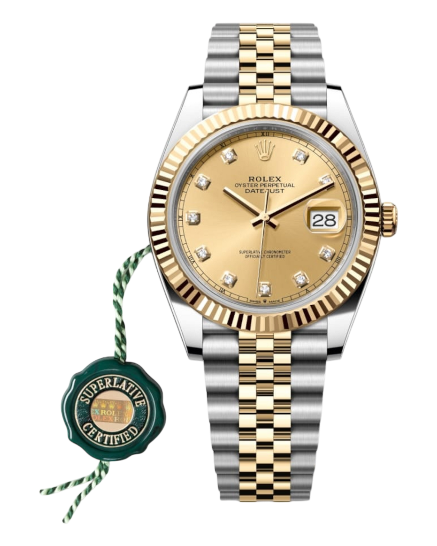 Rolex Datejust 41mm Gold with Diamonds Dial - Jubilee - U1 FACTORY - AUTOMATIK