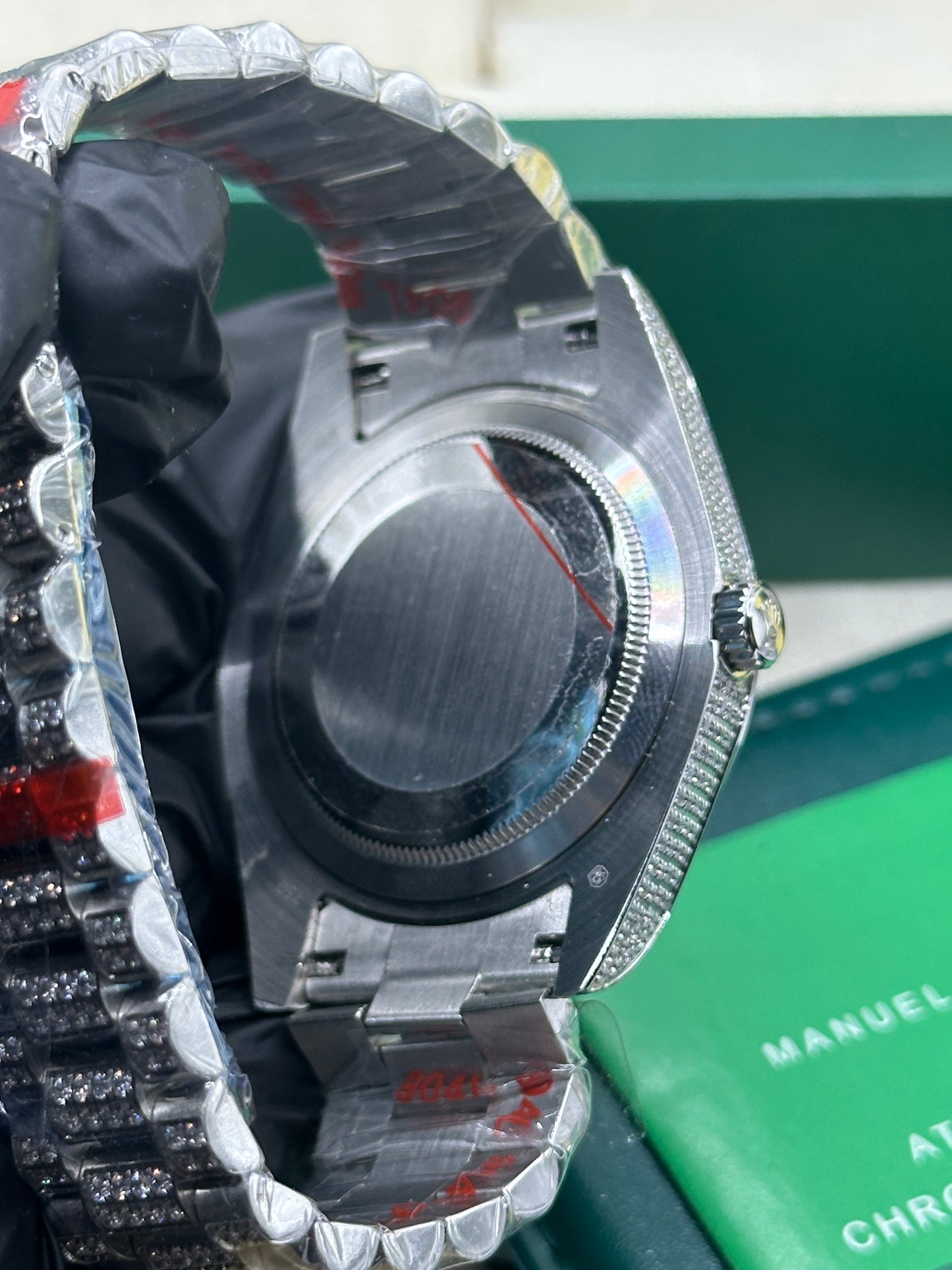 Rolex Day-Date Full Diamond Dial, Bezel and Bracelet with Roman Markers, 40mm White Gold - U1 FACTORY - AUTOMATIK