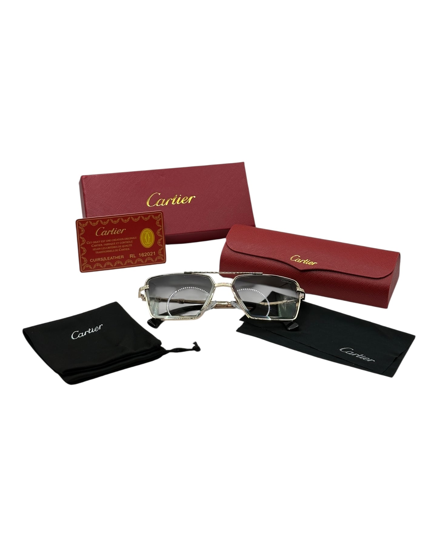 Cartier Sonnenbrille in Gold Verlaufstönung C2