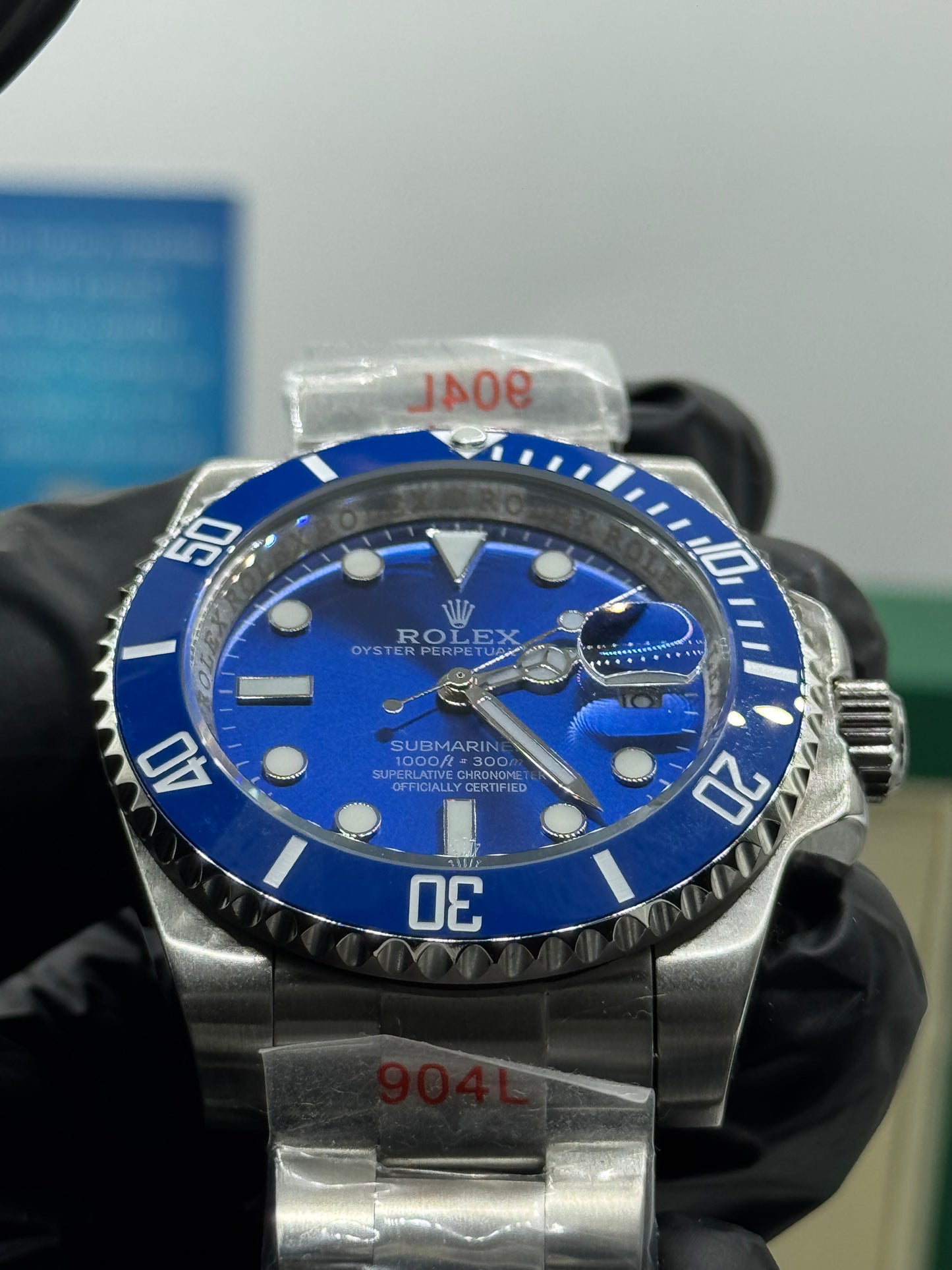 ROLEX SUBMARINER - BLAU - OYSTER - 41MM U1 FACTORY - AUTOMATIK
