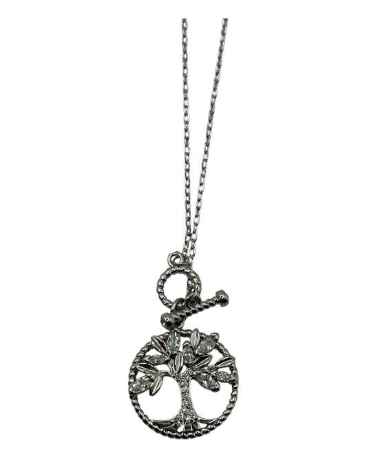 Swarovski Halskette mit Lebensbaum-Anhänger und Kristallen