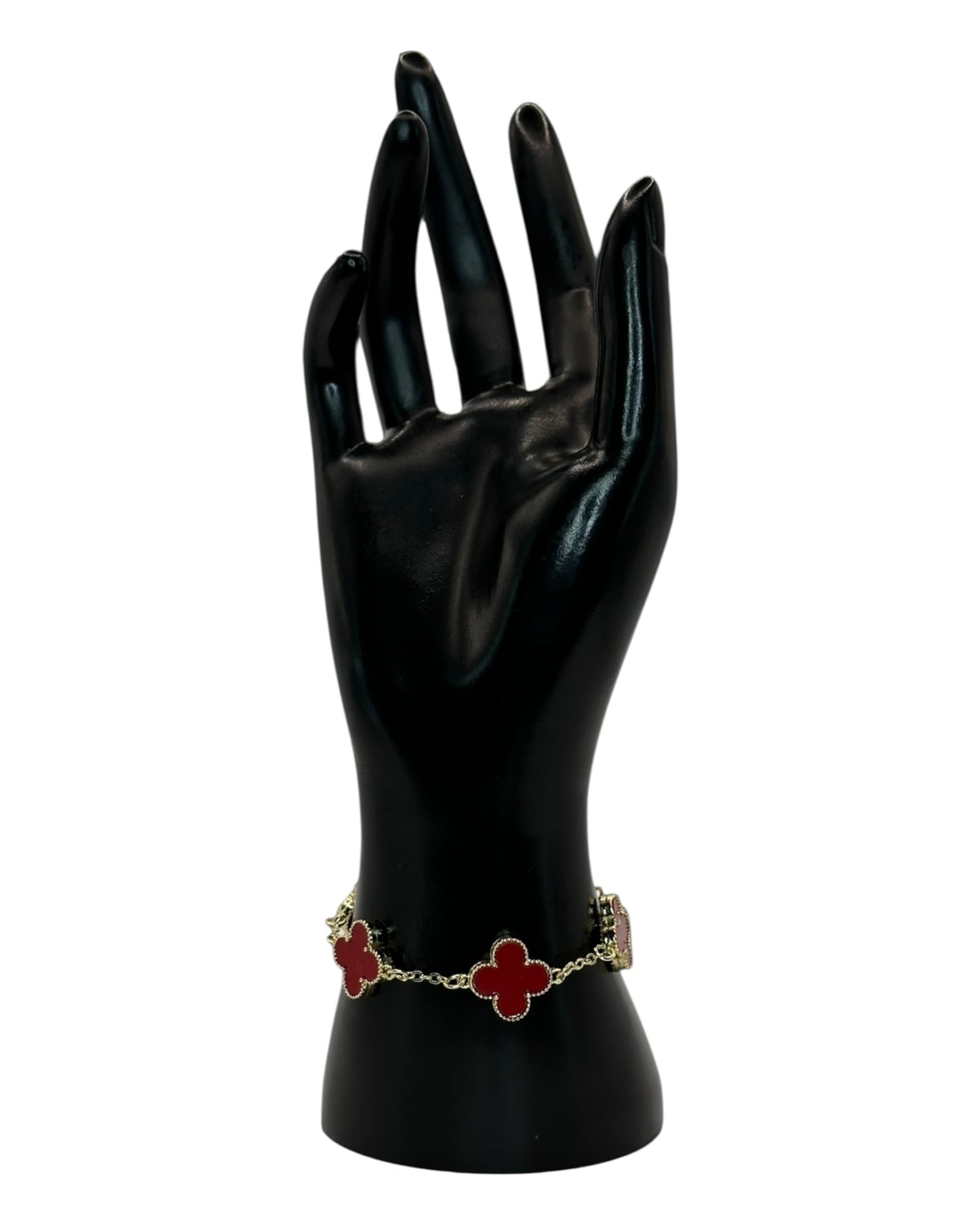 Van Cleef & Arpels Alhambra Armband mit Kleeblättern Rot