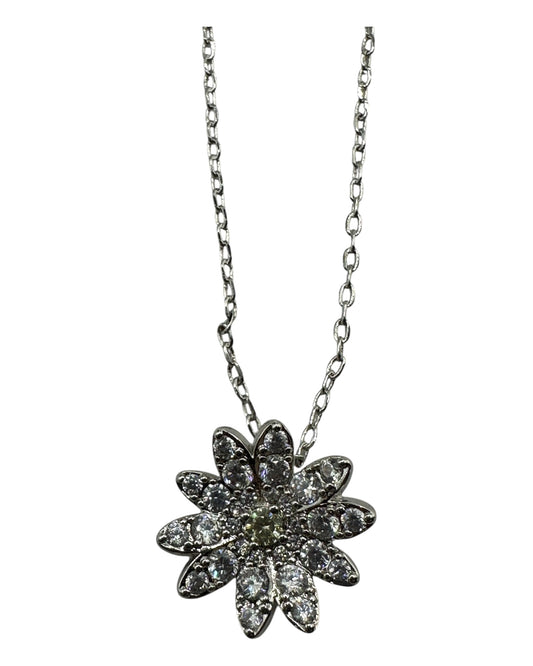 Swarovski Halskette mit Margeriten-Anhänger und Kristallen