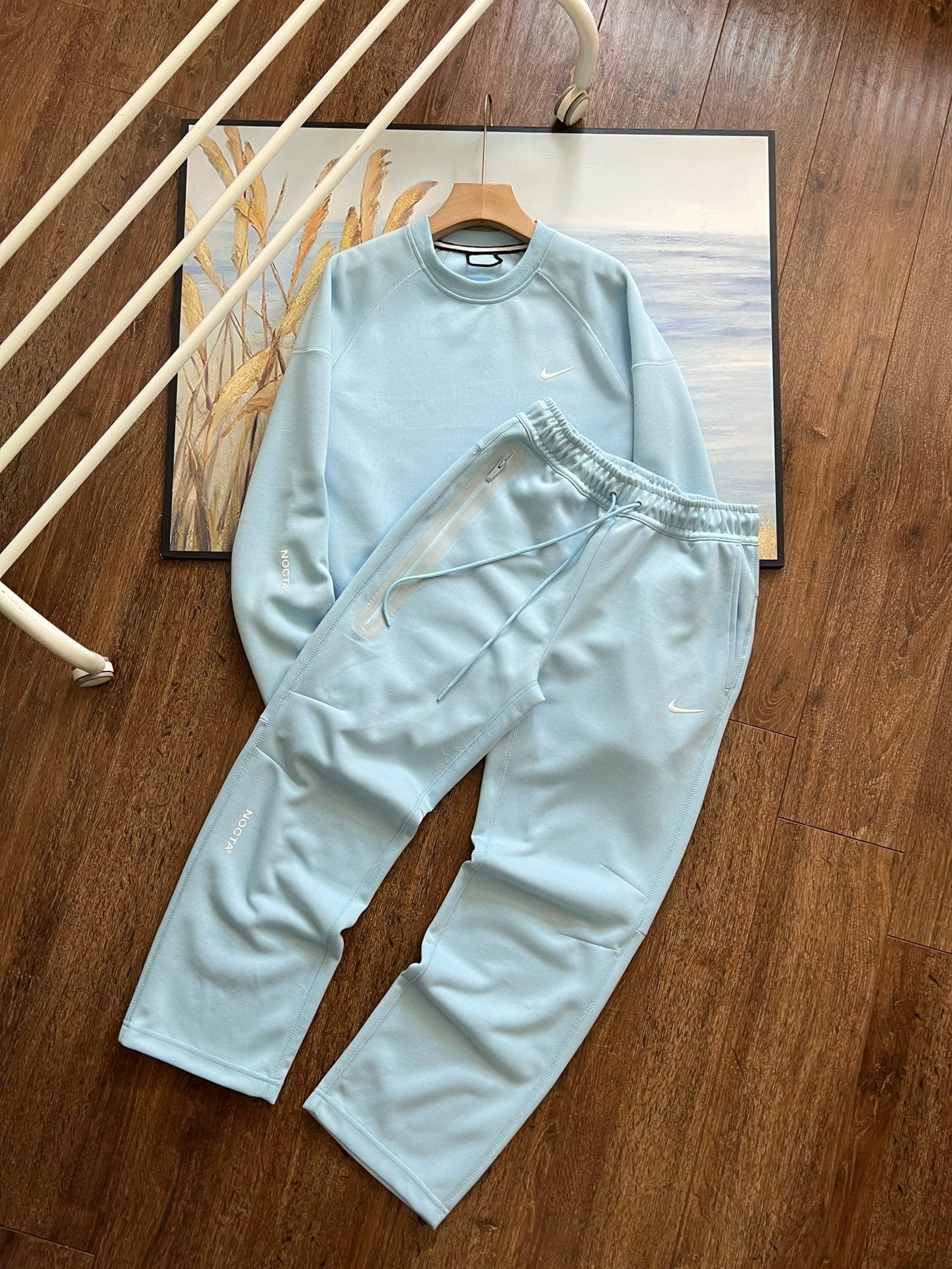 Set Nike x NOCTA Tech Fleece Kapuzen/pullover und Jogginghose - Hellblau , Grün , Schwarz