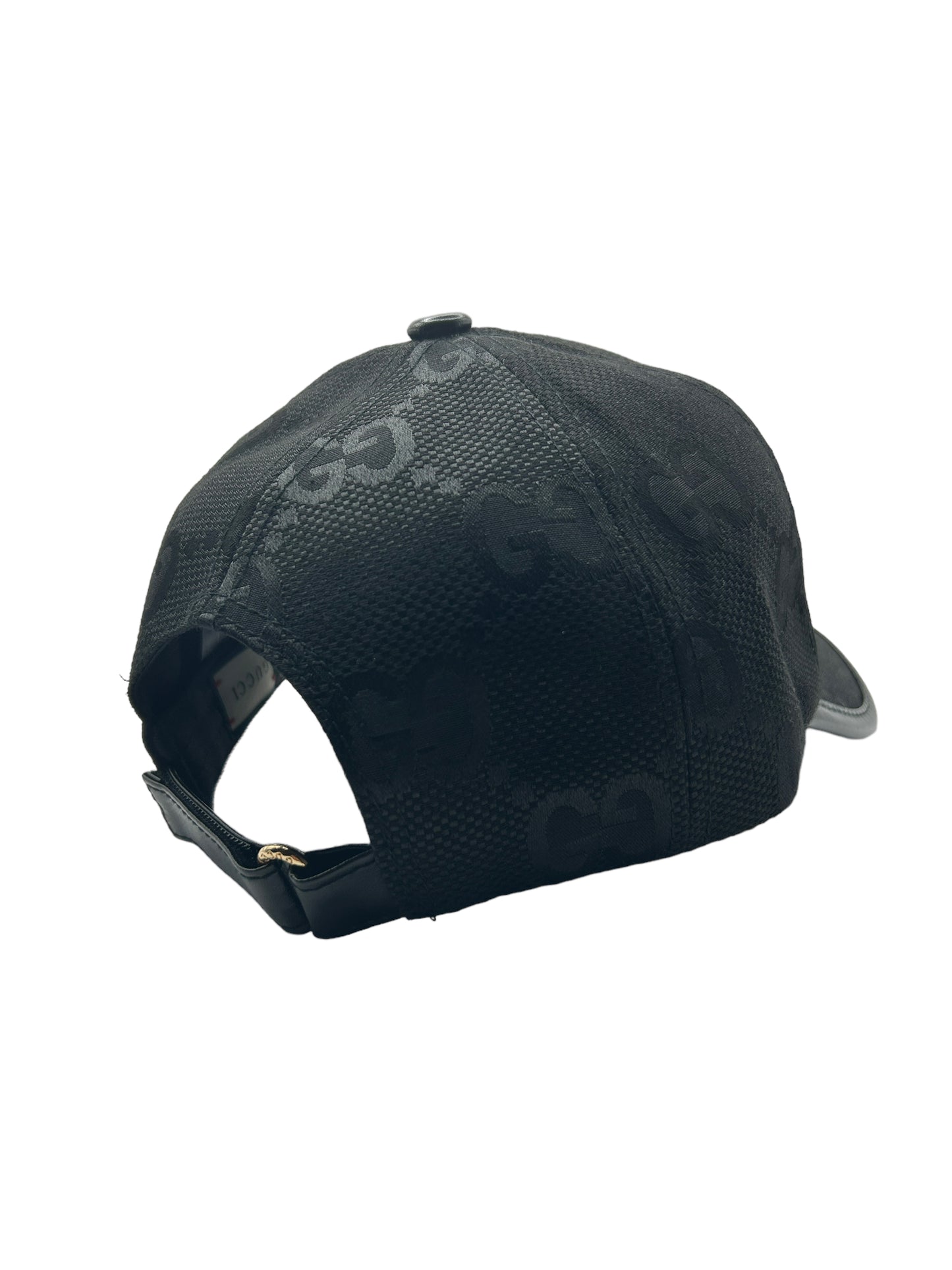 GUCCI CAP - BLACK - MONOGRAM - PU-LEDER - HIGH END