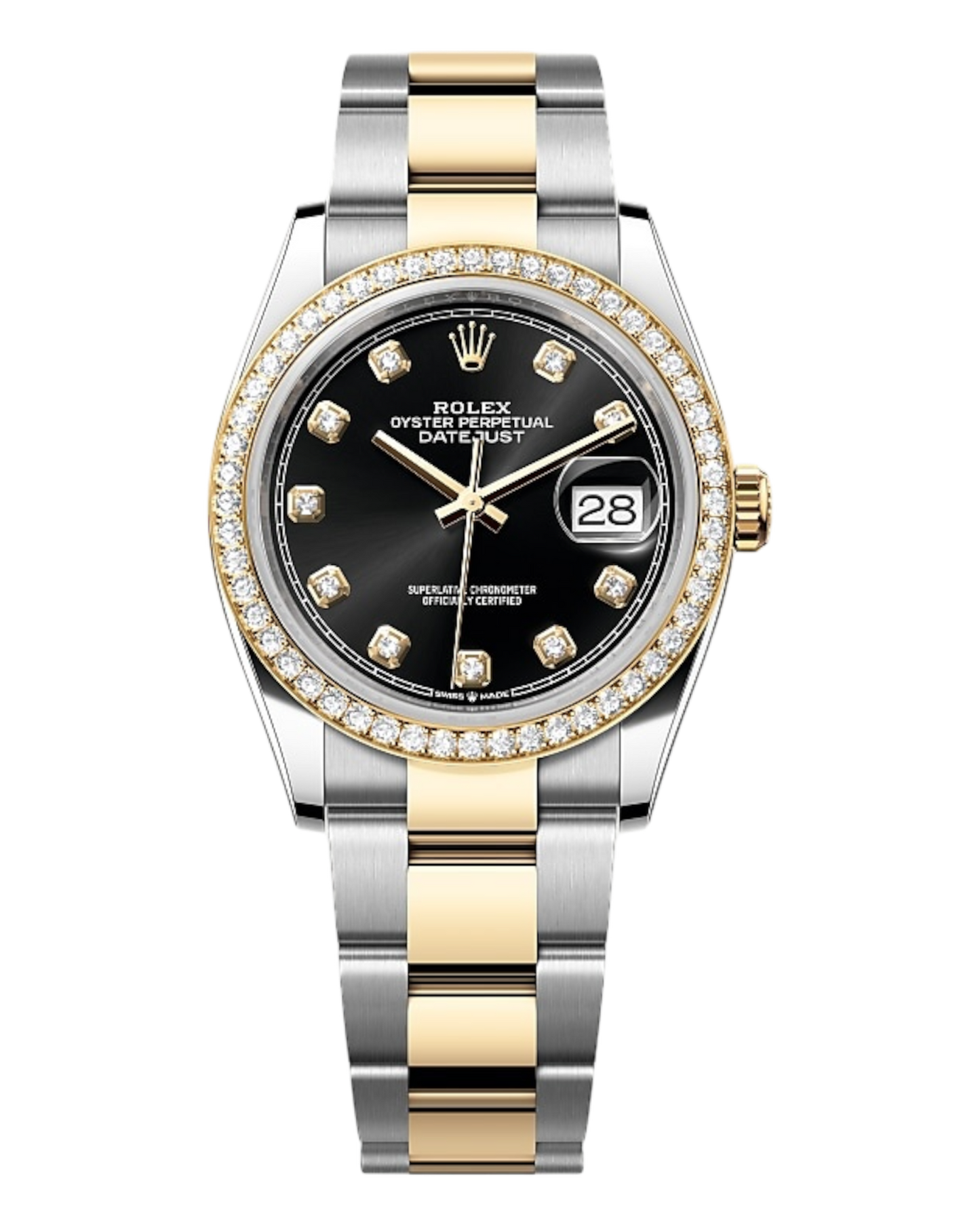 Rolex Datejust Black with Diamonds 36mm - Oyster - U1 FACTORY - AUTOMATIK