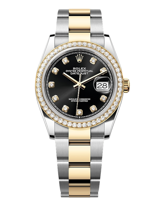 Rolex Datejust Black with Diamonds 36mm - Oyster - U1 FACTORY - AUTOMATIK