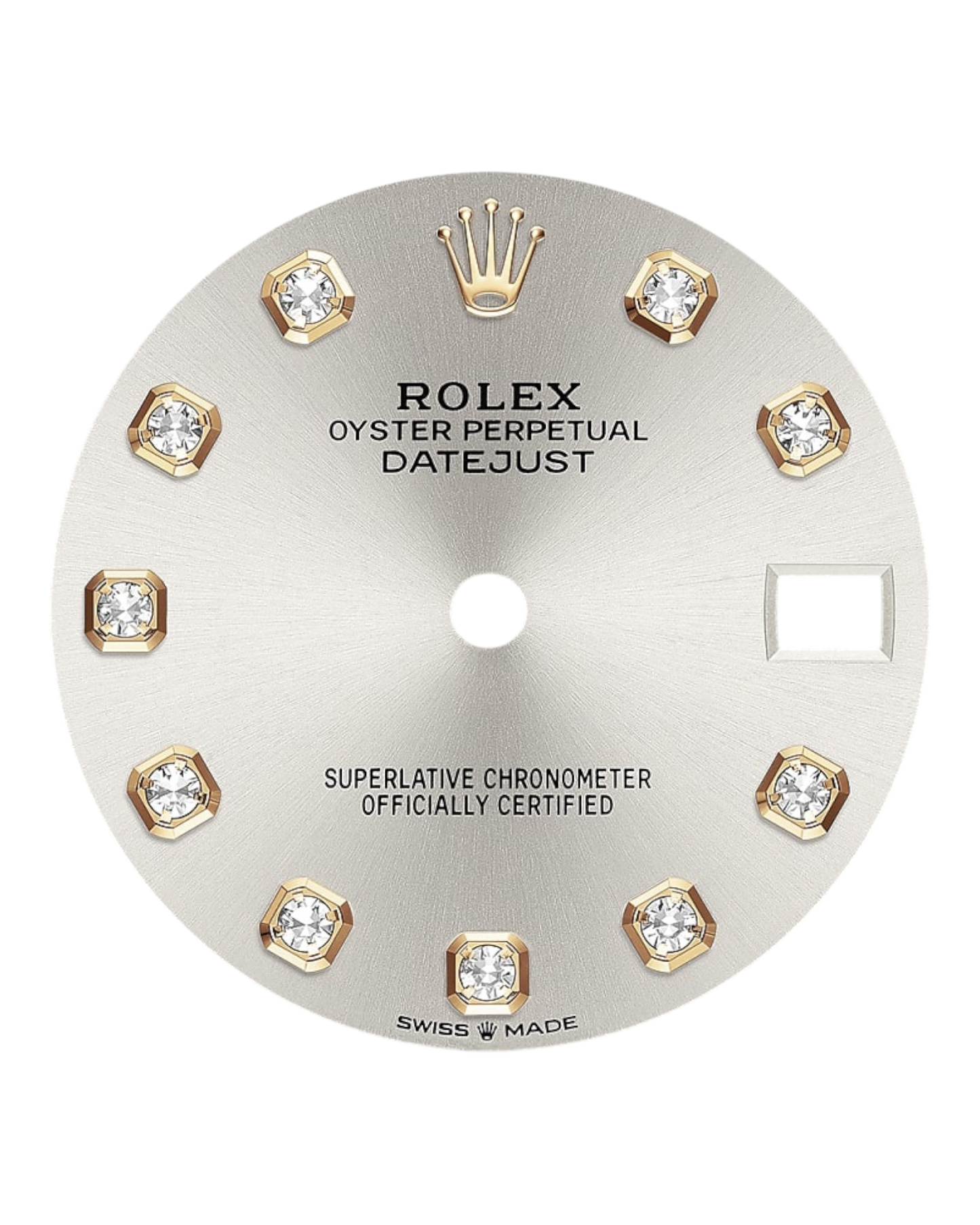Rolex Datejust Silver Dial with Diamond Markers, 31mm Yellow Gold President - U1 FACTORY - AUTOMATIK