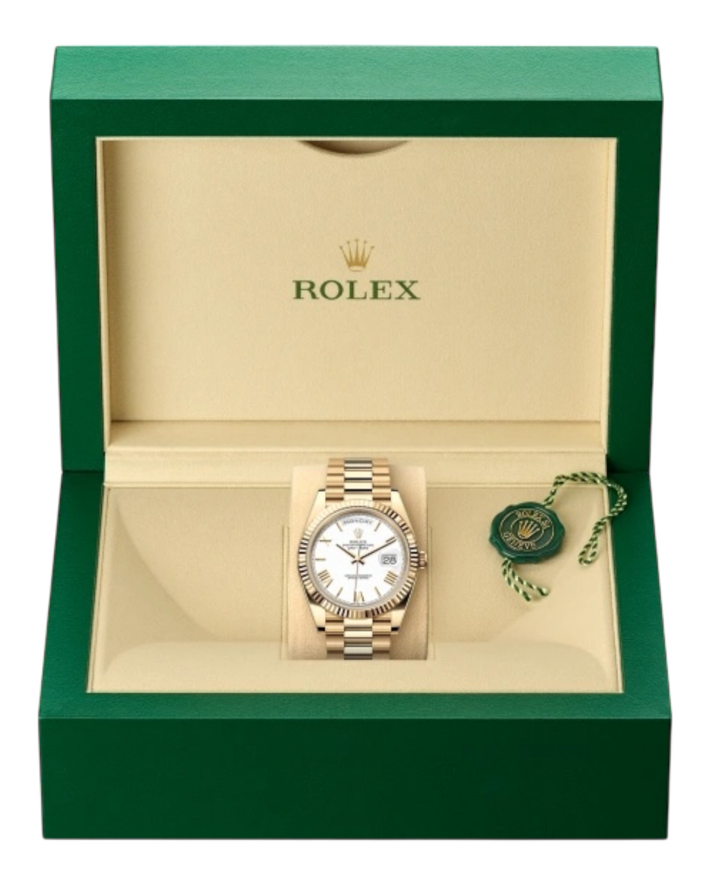 Rolex Day-Date White Dial with Roman Numerals 40mm Yellow Gold President - U1 FACTORY - AUTOMATIK