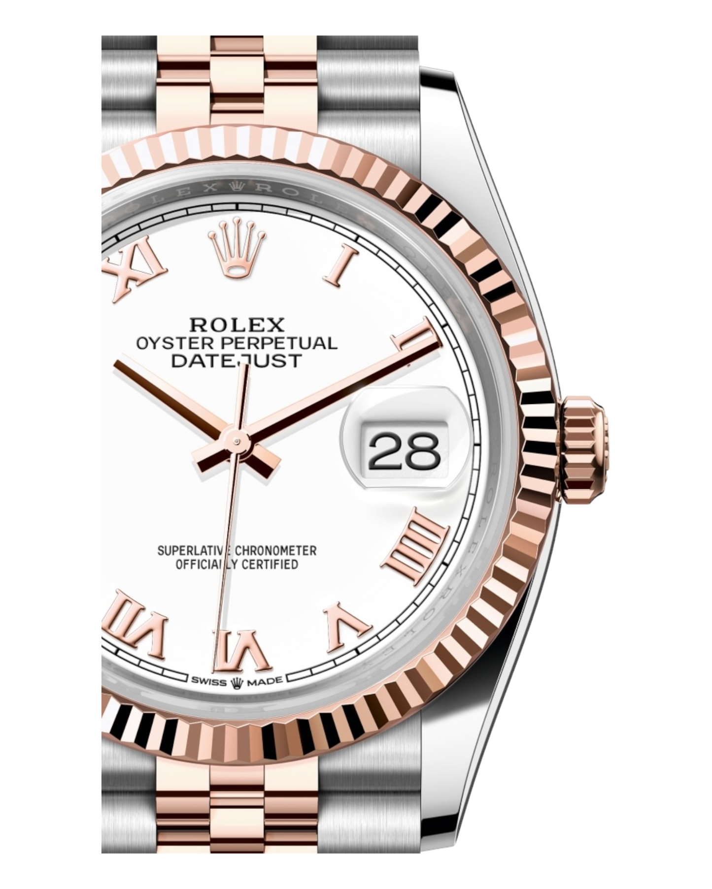 Rolex Datejust White 36mm Bicolor - Jubilee - U1 FACTORY - AUTOMATIK