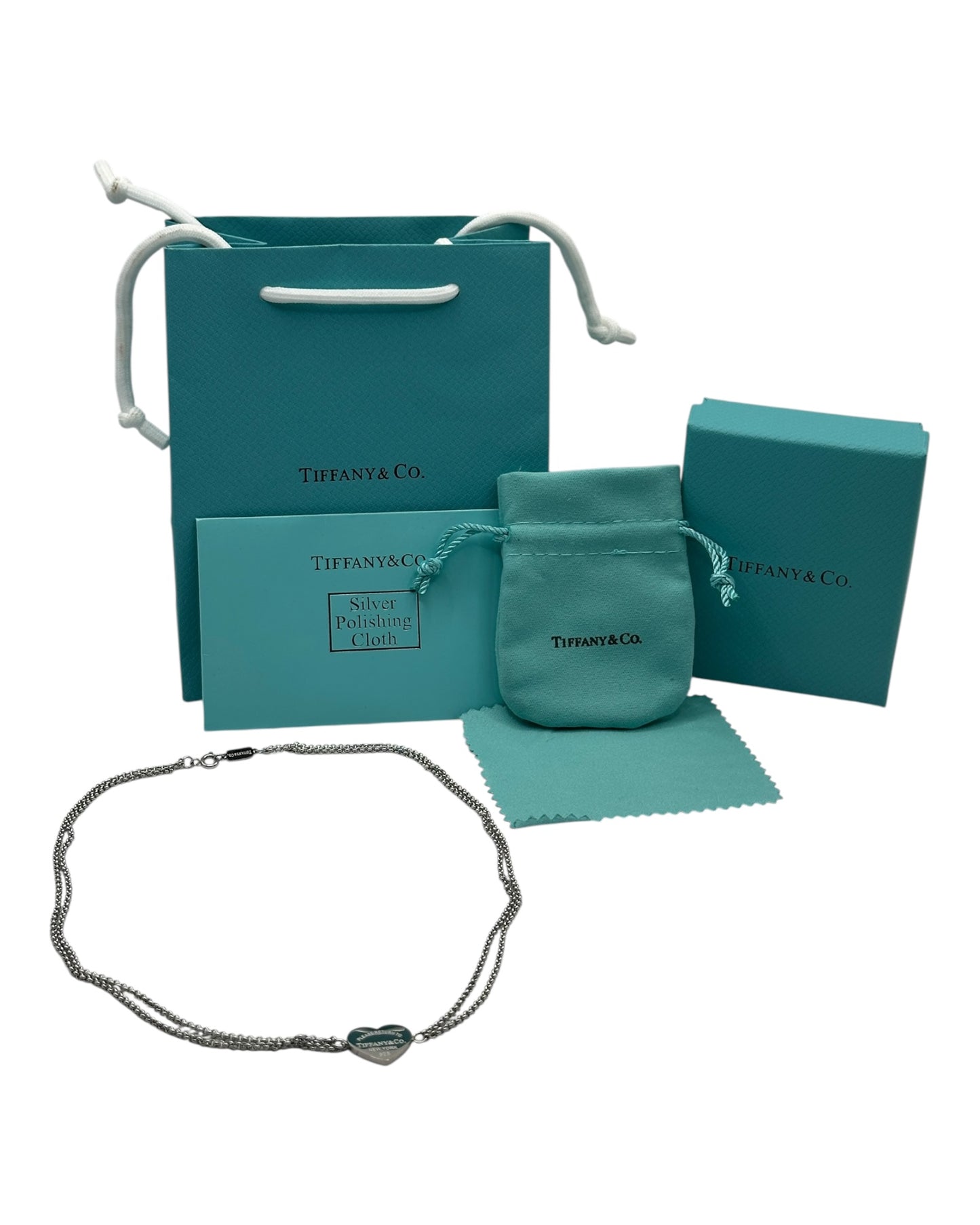 Tiffany & Co. Herz-Halskette aus 925 Sterling-Silber mit feiner Kette