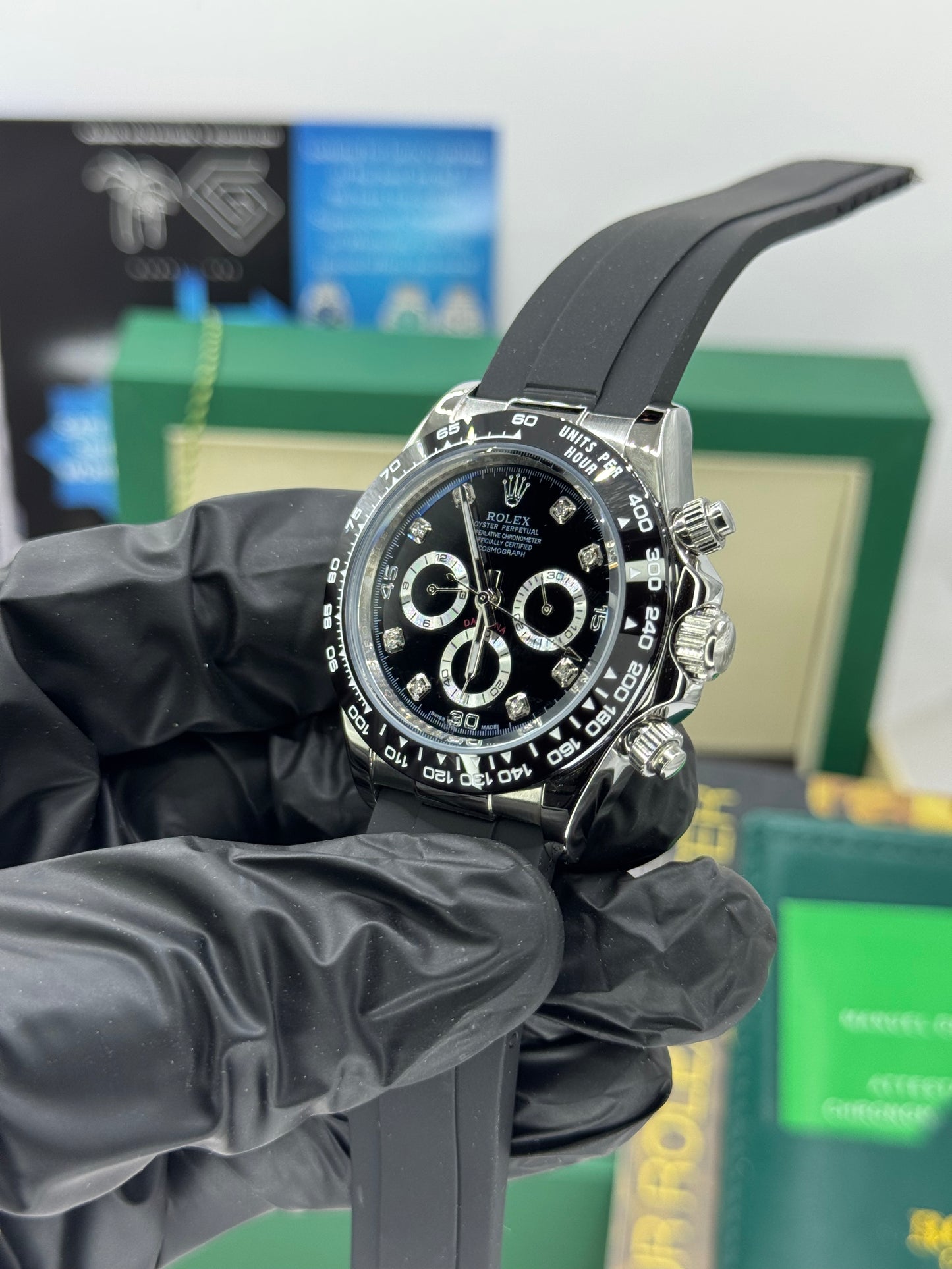 ROLEX DAYTONA COSMOGRAPH black - OYSTERFLEX - 40MM U1 FACTORY - AUTOMATIK