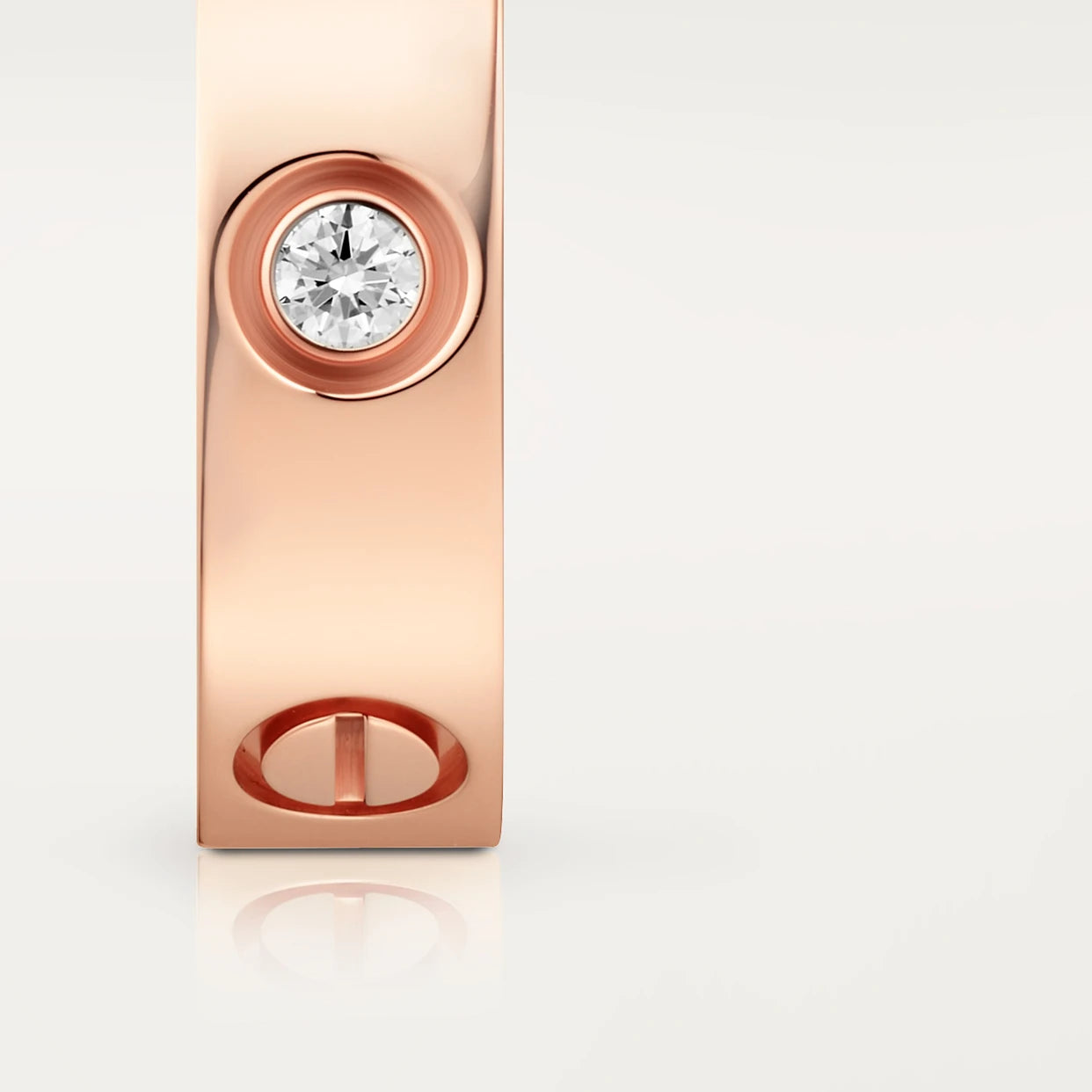 CARTIER LOVE RING SCHMAL MIT 3 DIAMANTEN- ROSÉGOLD - FULLSET