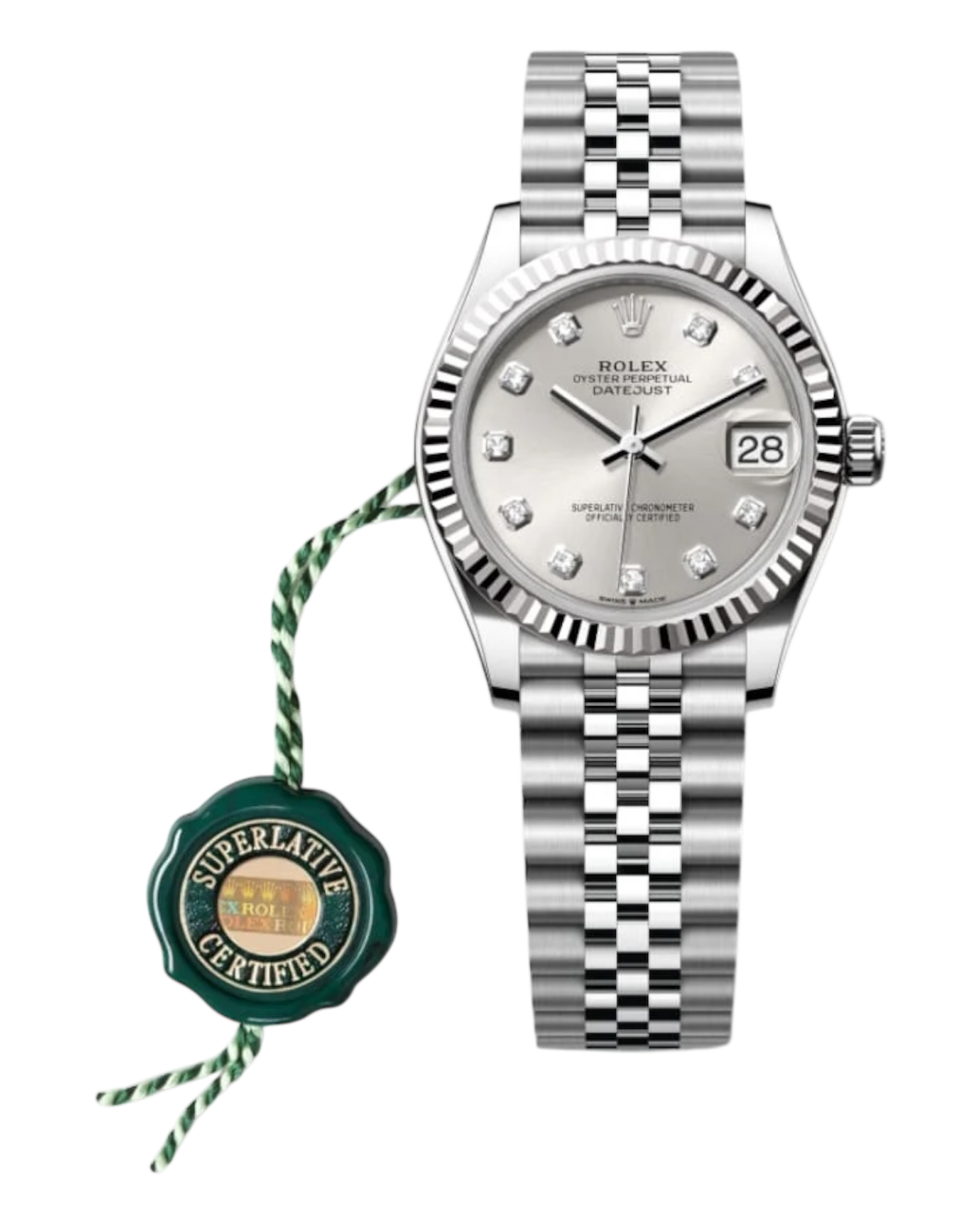 Rolex Datejust 31mm Silver with Diamonds Dial - U1 FACTORY - AUTOMATIK - Jubilee