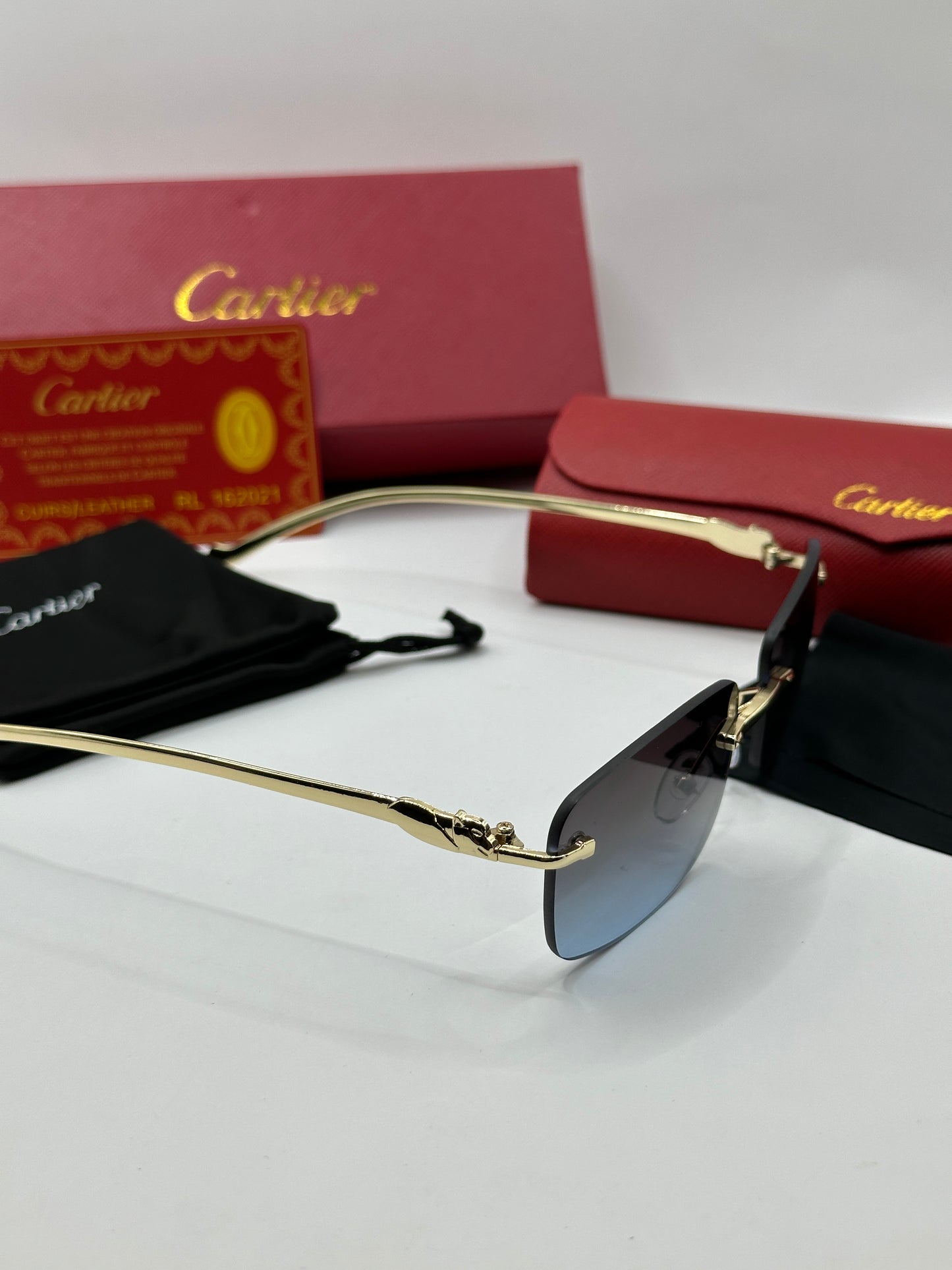 Cartier Sonnenbrille in Gold Verlaufstönung C6
