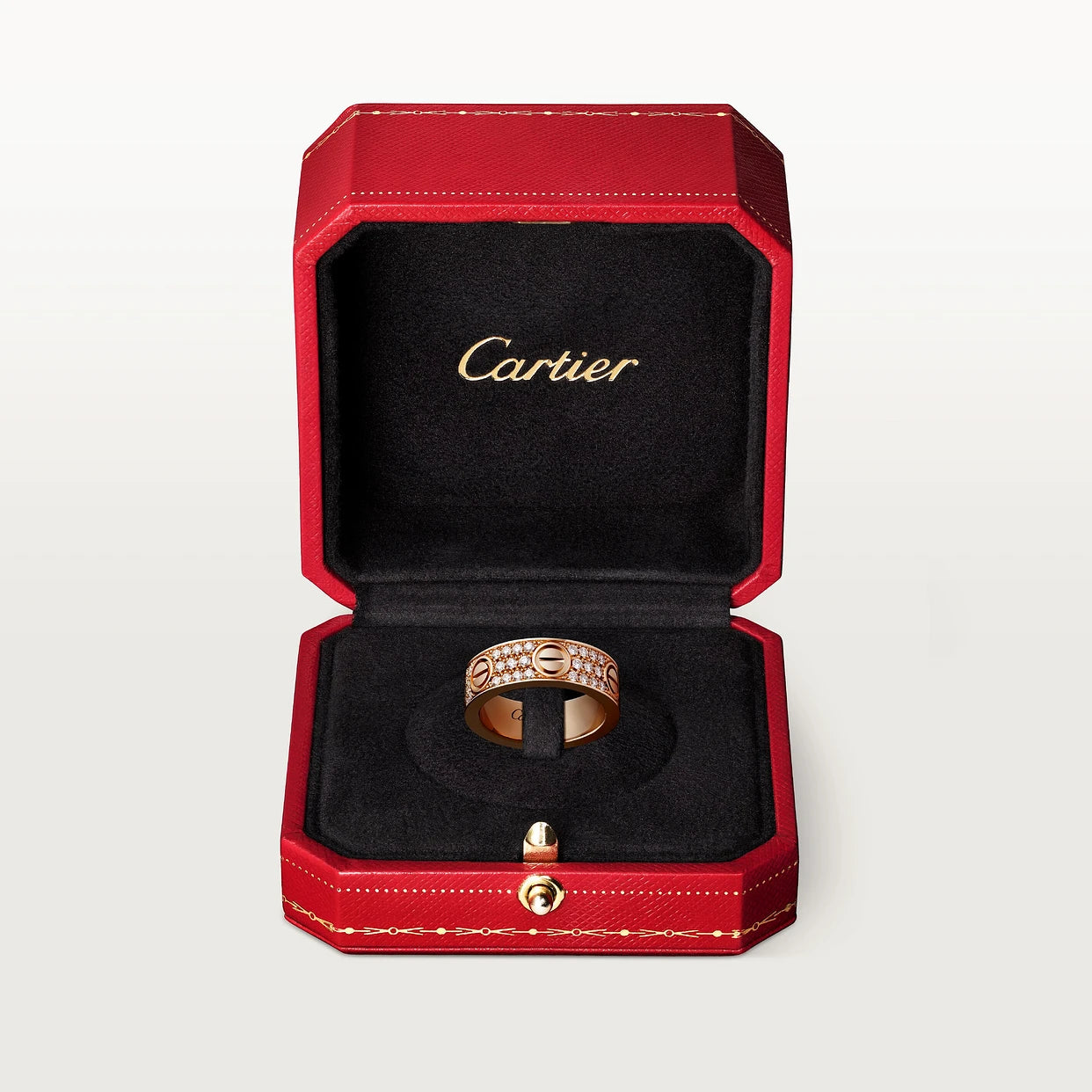 CARTIER LOVE RING ICED OUT - ROSÉGOLD - FULLSET